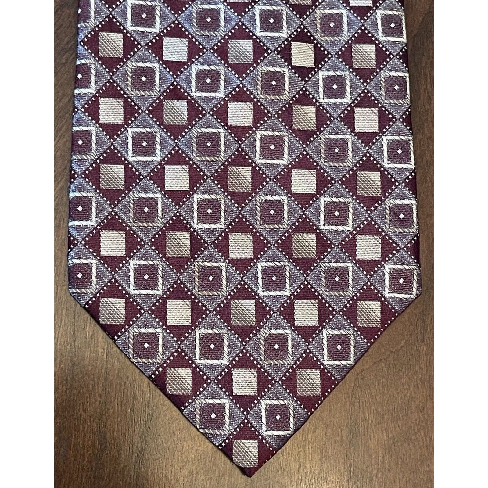 Joseph & Feiss Joseph & Feiss International Burgundy Hand Made Silk China Size ONE SIZE - 1 Thumbnail