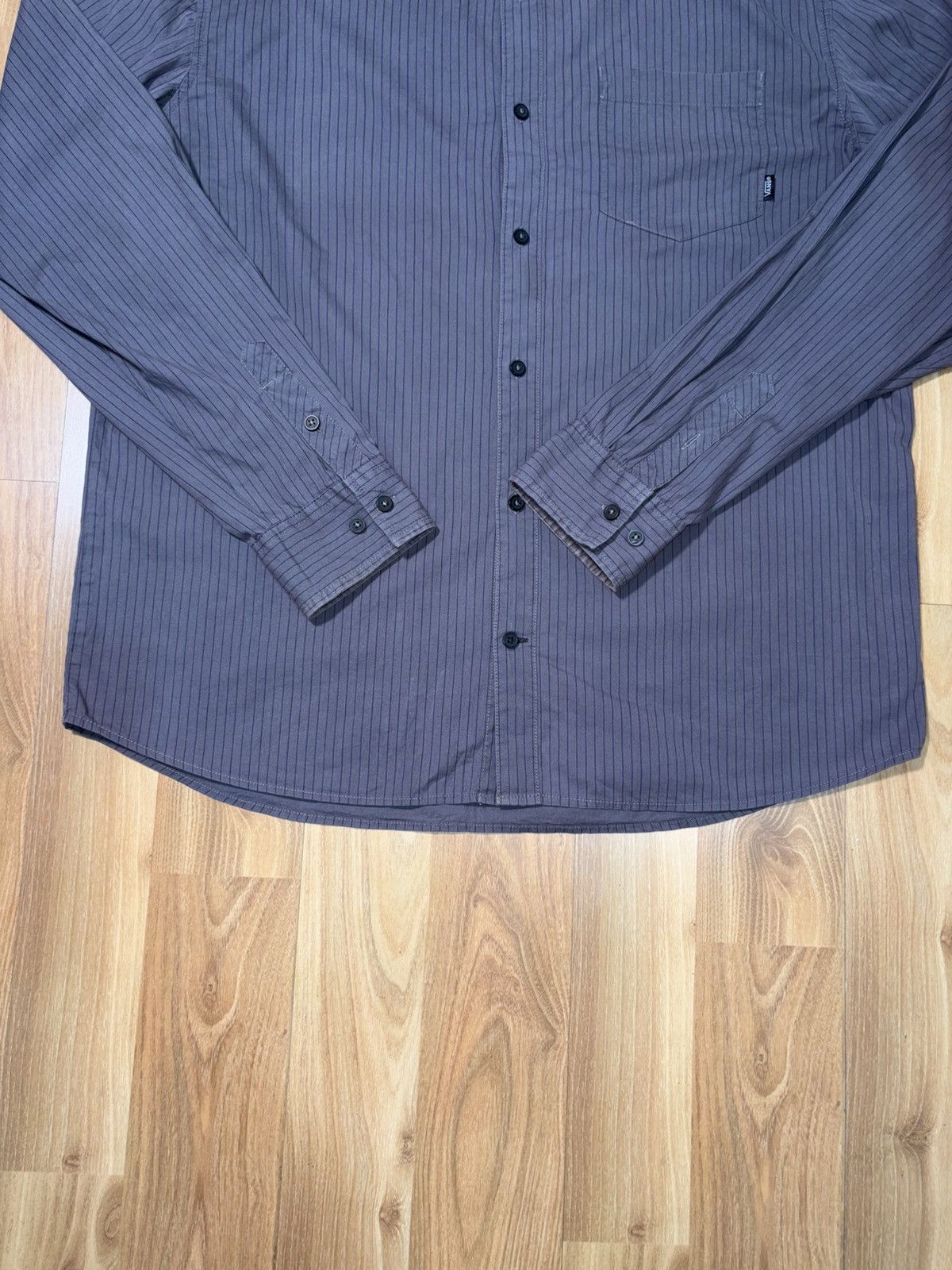 Vans Vans Off The Wall Vintage Pinstripe Button Down Shirt XL Size US XL / EU 56 / 4 - 4 Thumbnail