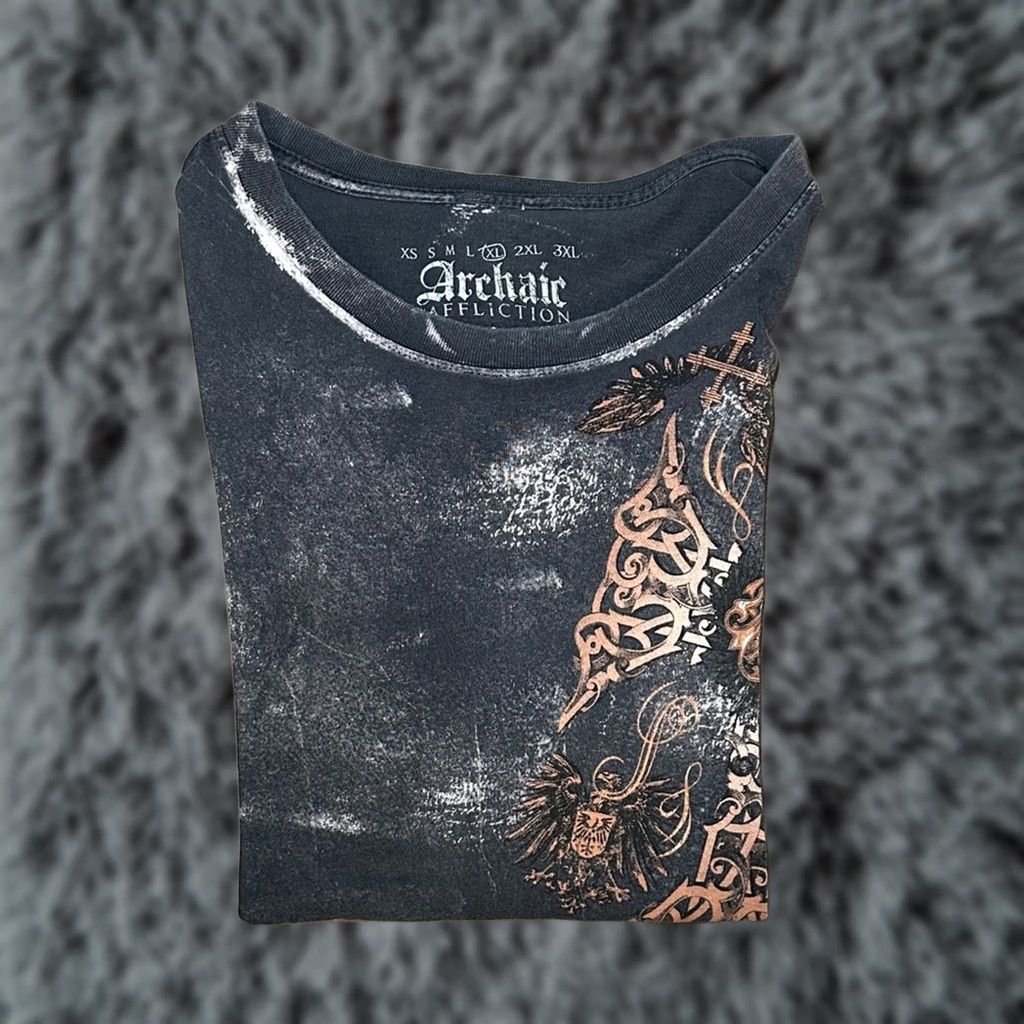 Affliction Affliction Archaic Atelier Newman Tee XL Men Black Size US XL / EU 56 / 4 - 1 Thumbnail