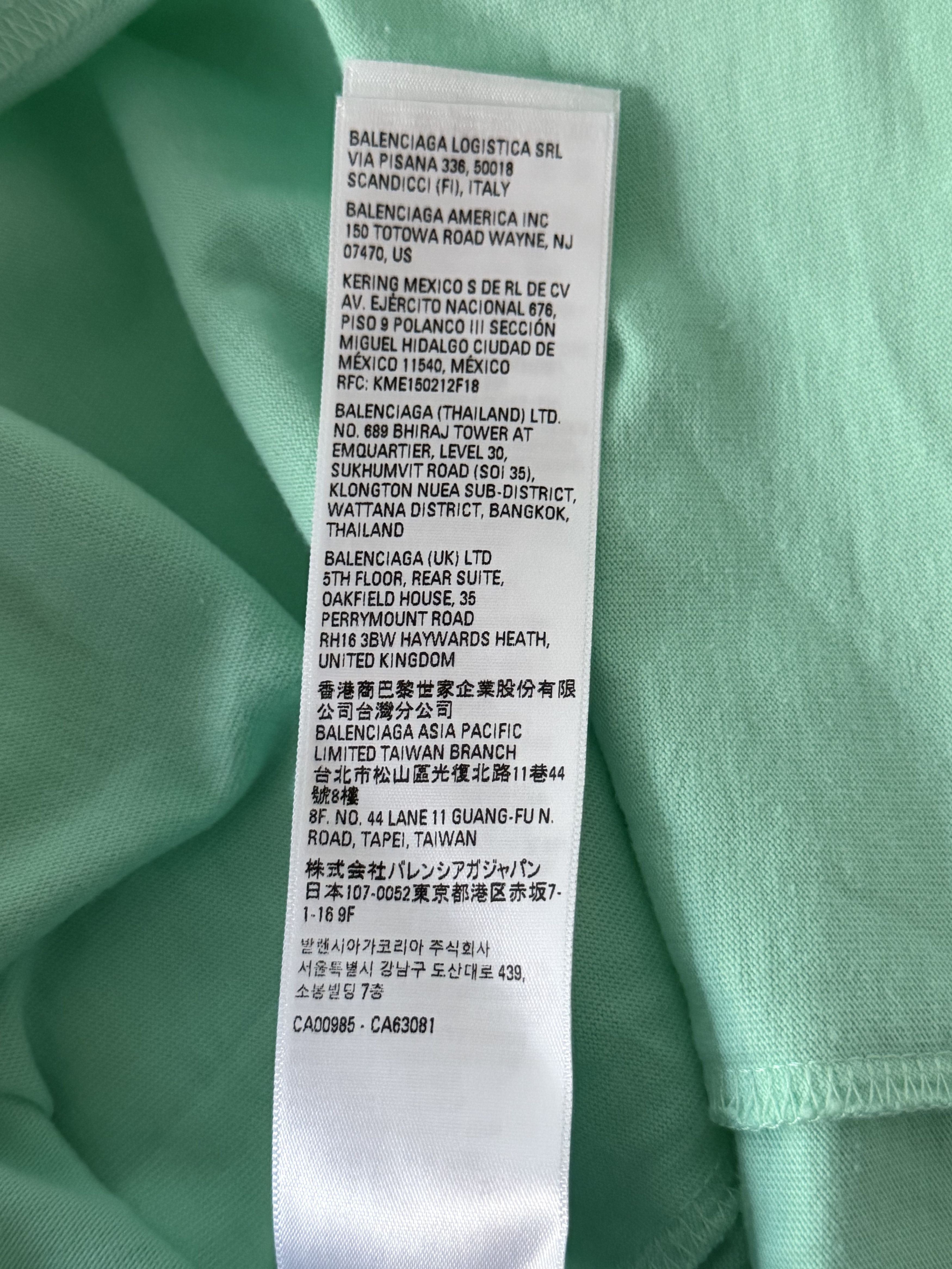 Balenciaga Balenciaga Political Campaign Oversized Tee (Teal) Size US XS / EU 42 / 0 - 8 Thumbnail