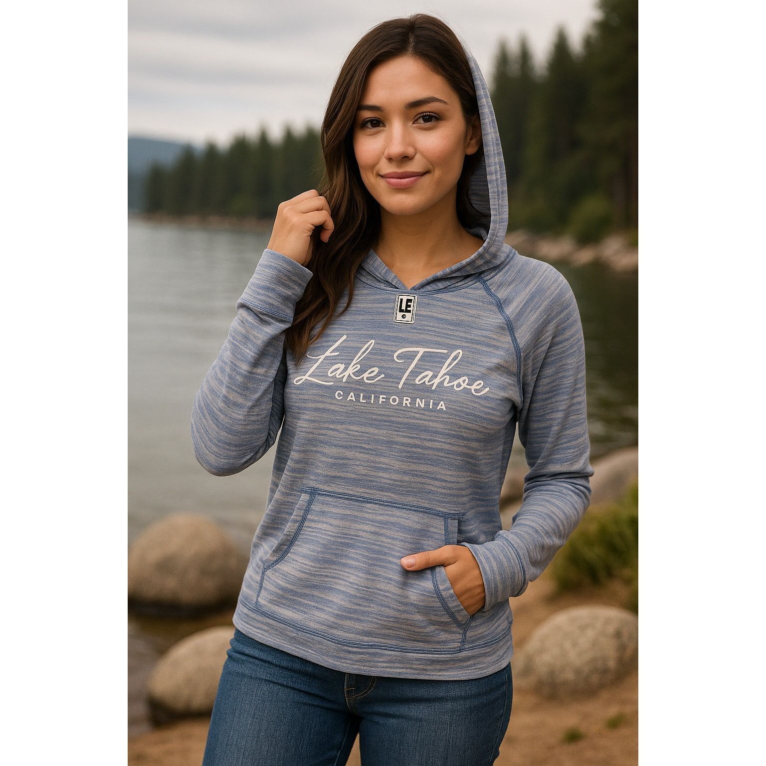 Other Coastal Casual Blue Striped Lightweight Hoodie Lake Tahoe Size S / US 4 / IT 40 - 1 Thumbnail