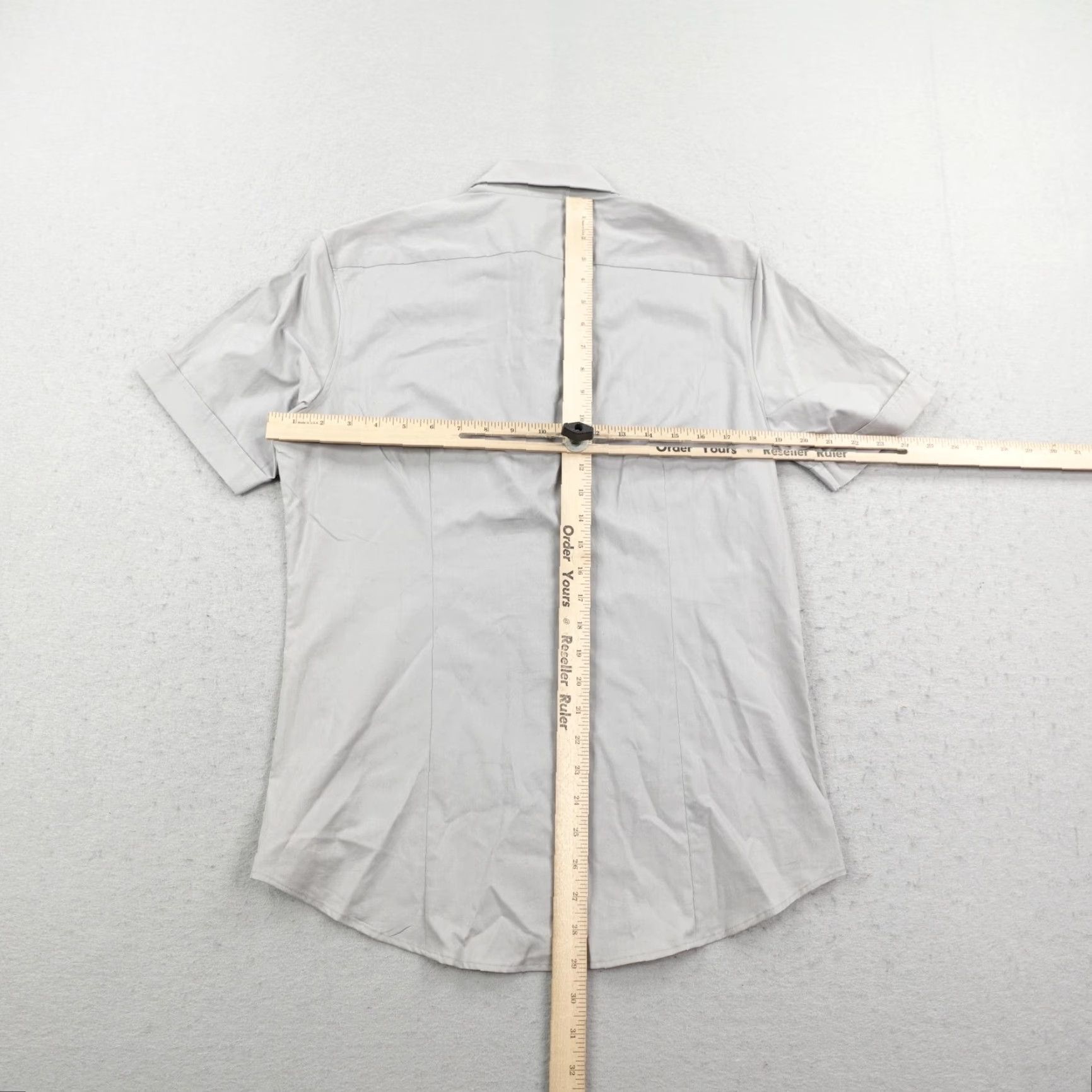 Michael Kors MICHAEL KORS Shirt Men Small Gray Short Sleeve Button-Down Trim Stretch Flex NEW Size US S / EU 44-46 / 1 - 6 Thumbnail