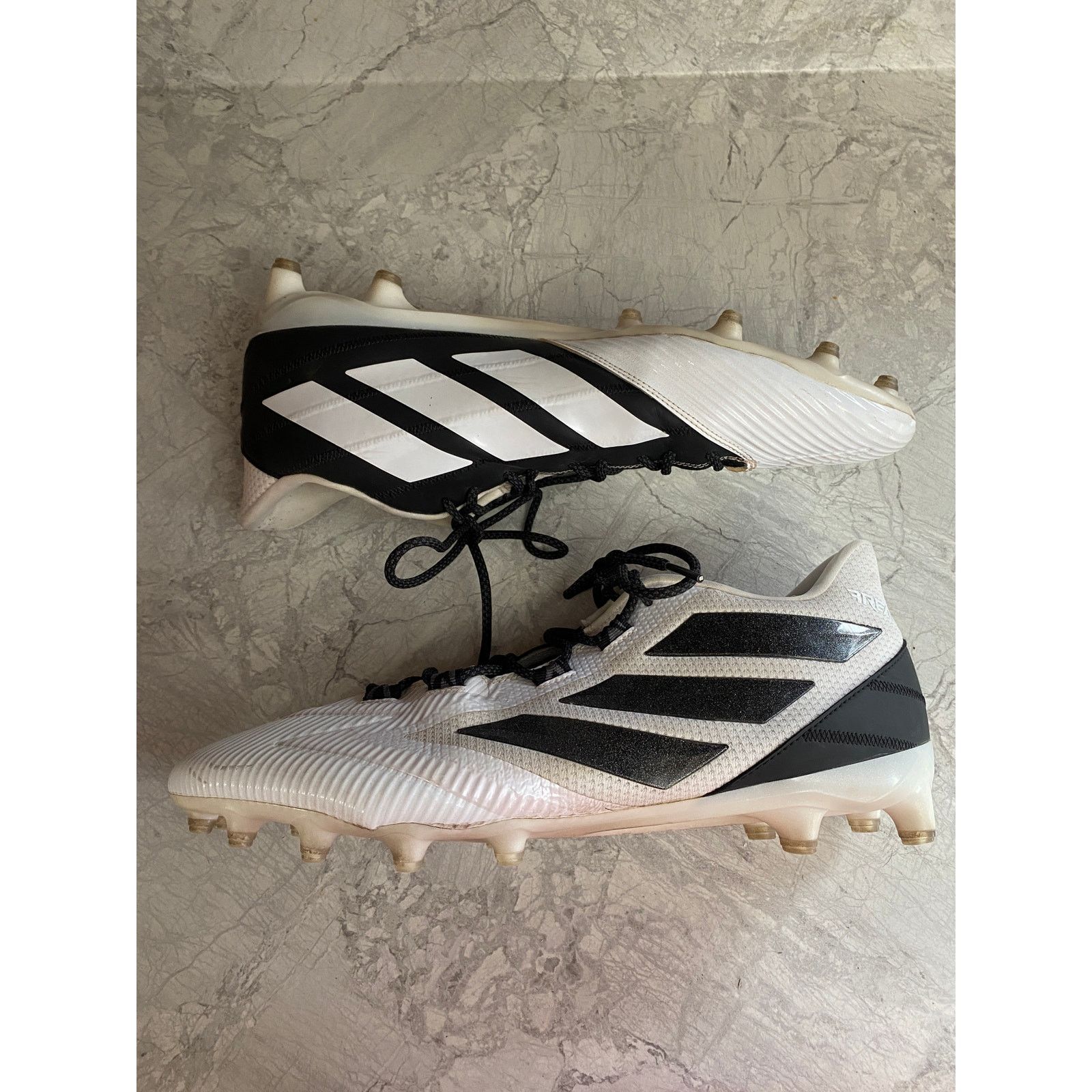 Adidas Adidas Freak White and Black Football Cleats Size 15 Size US 15 / EU 48 - 7 Thumbnail