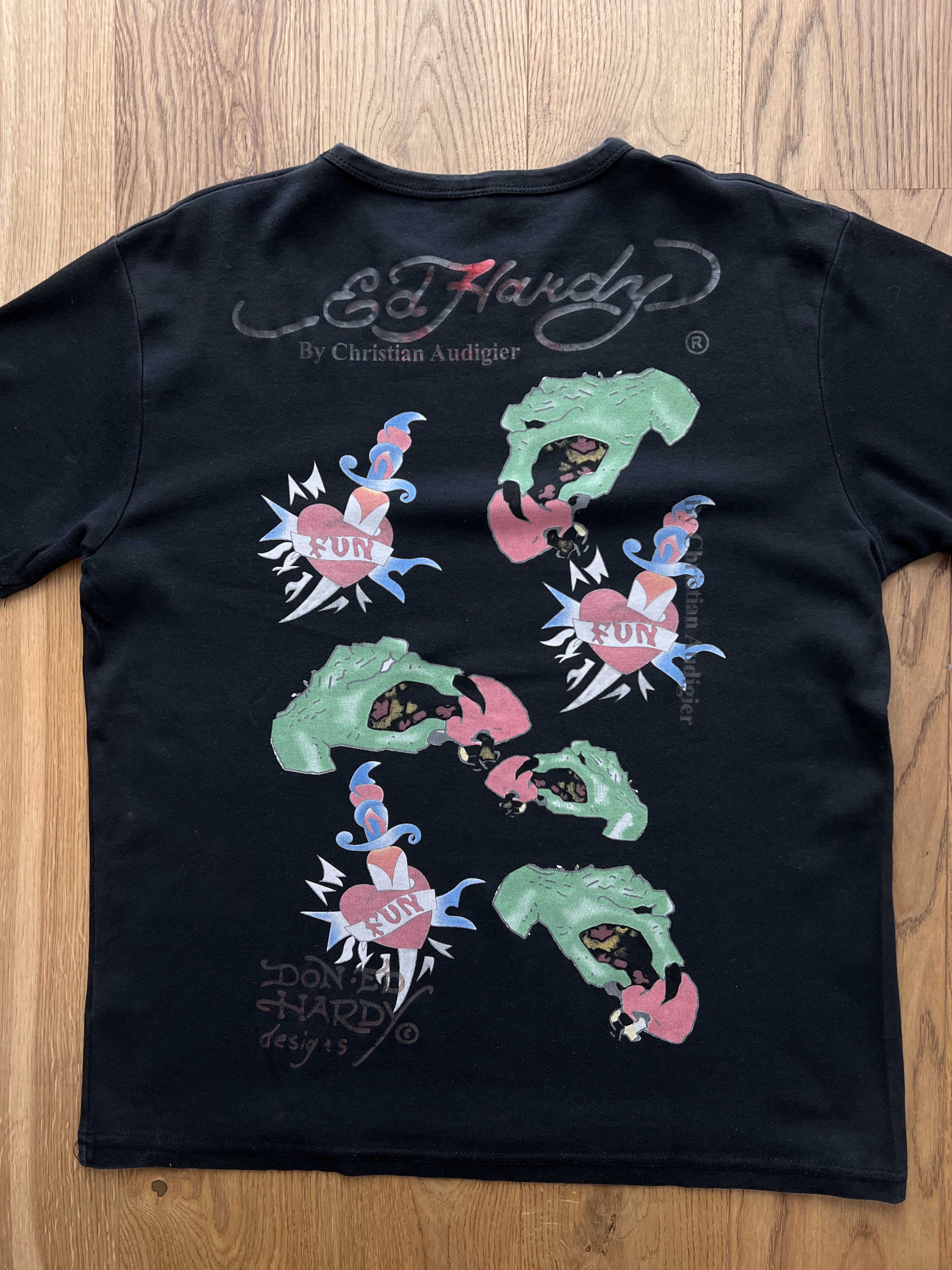 Ed Hardy Ed Hardy Superstar Rhinestones vintage printed t shirt tee Size US XL / EU 56 / 4 - 10 Thumbnail
