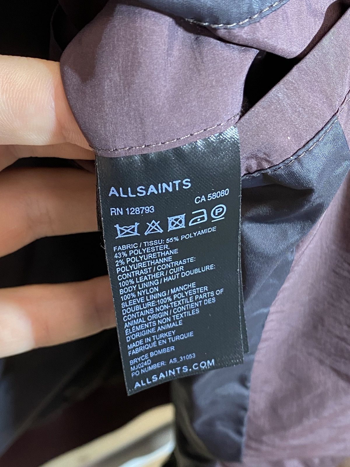 Allsaints × Diesel Allsaints Men Bomber Leather Jacket Size US M / EU 48-50 / 2 - 8 Thumbnail