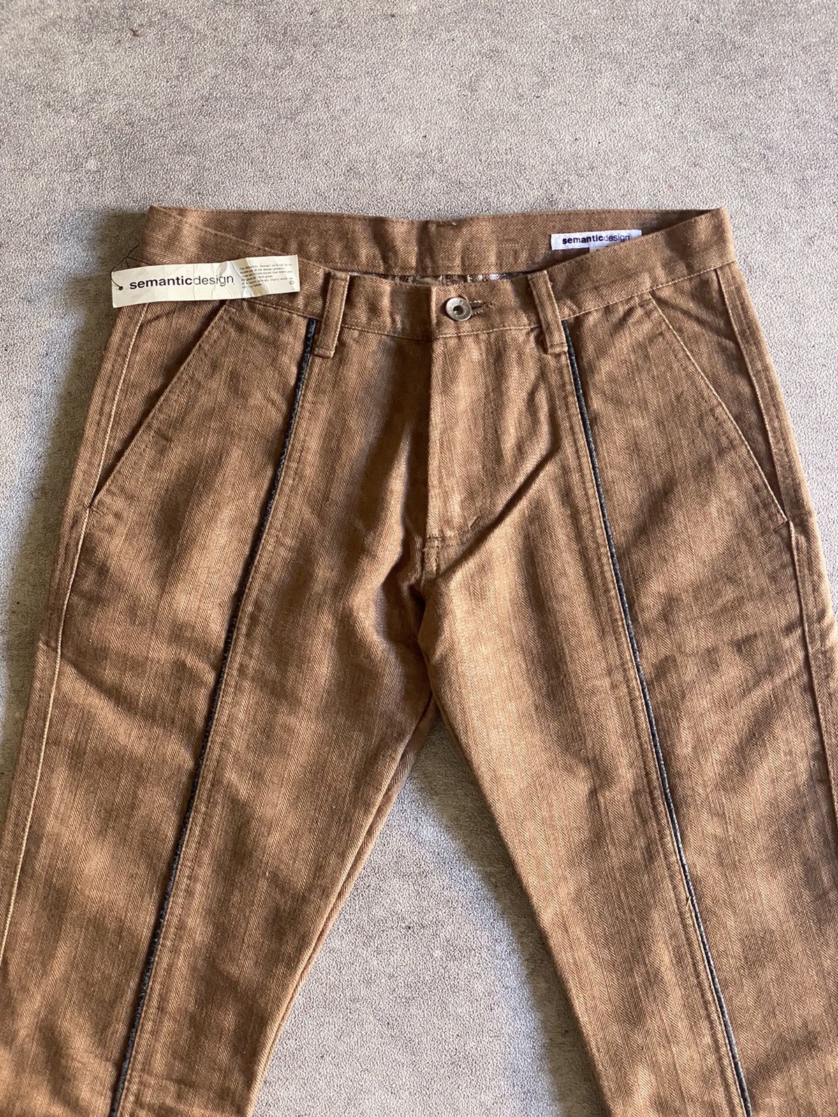 semanticdesign 2000s Semantic Design Archive Panel Herringbone Pants Size 26" / US 2 / IT 38 - 2 Thumbnail