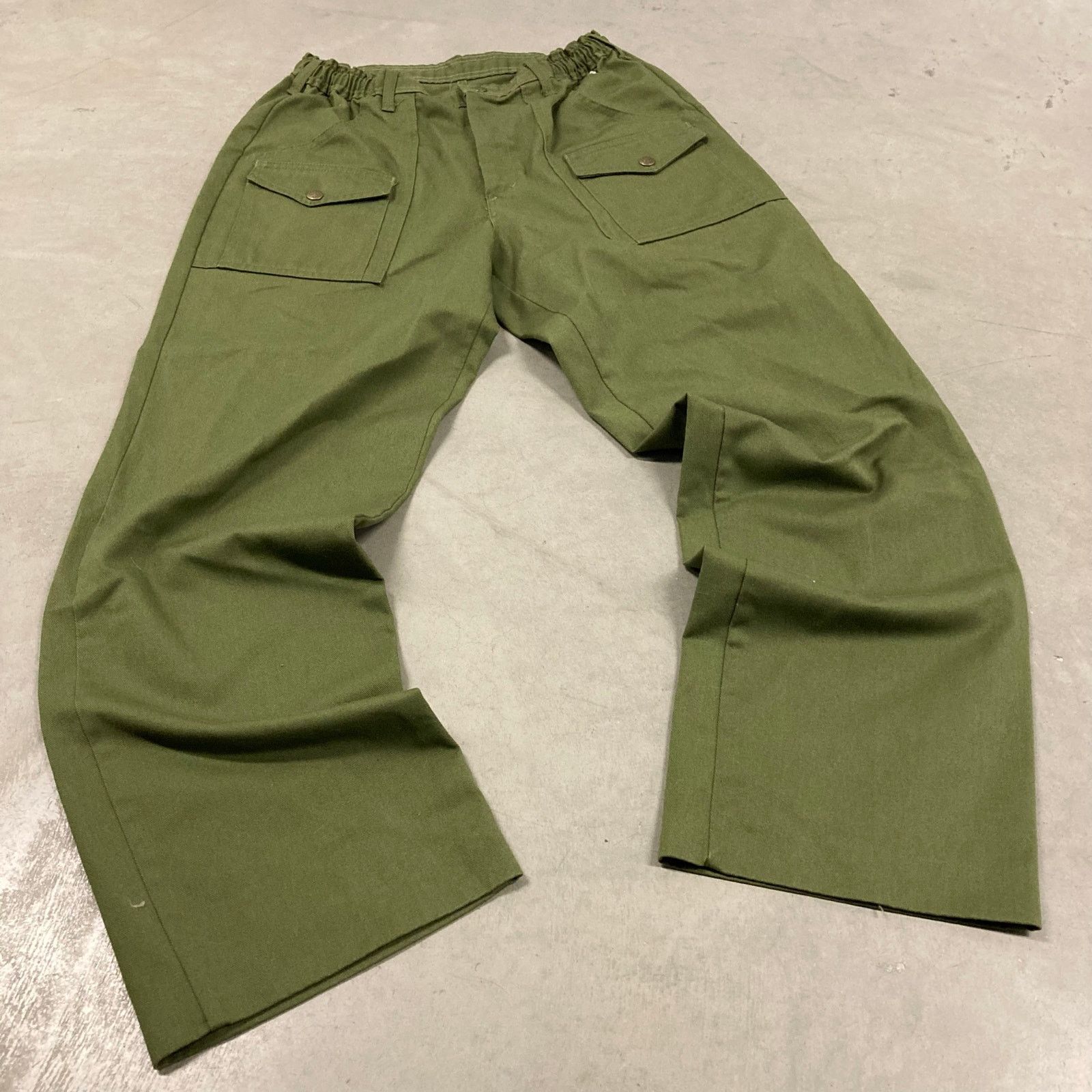 Vintage vintage green cargo pants 28x30 Size US 28 / EU 44 - 1 Thumbnail