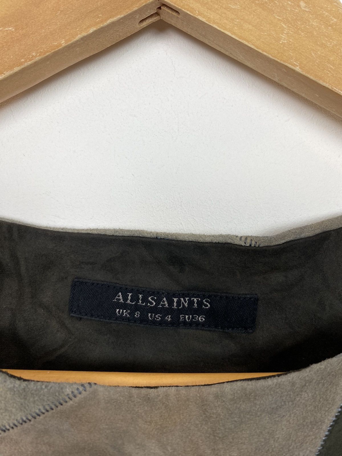 Allsaints AllSaints Sleeveless Turner Tee 100% Goat Suede Women’s UK8 Size S / US 4 / IT 40 - 4 Thumbnail
