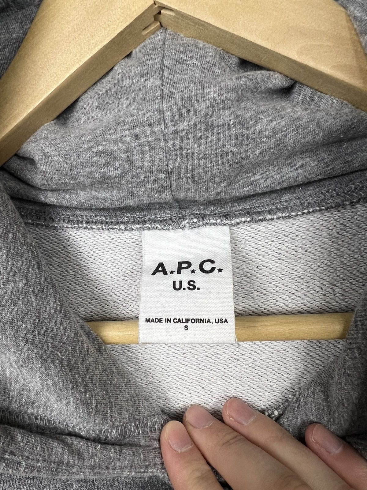 A.P.C. A.P.C. Logo Grey USA hoodie size S Size US S / EU 44-46 / 1 - 5 Thumbnail