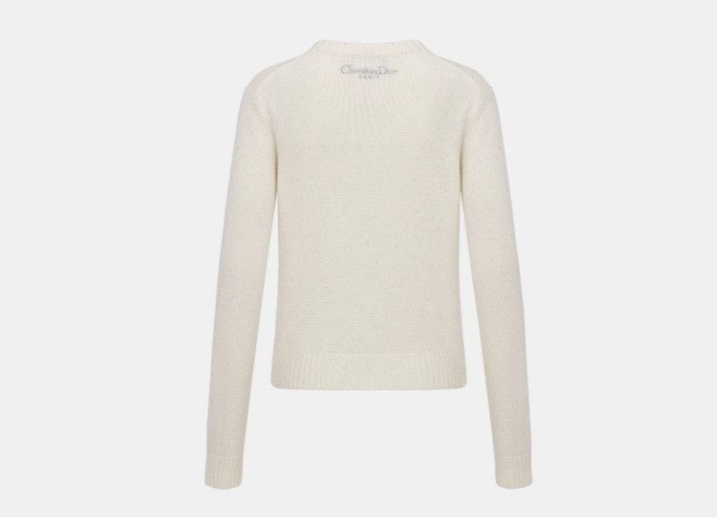 Dior o1w1db10425 424S57A Embroidered Sweater in White Size S / US 4 / IT 40 - 2 Thumbnail