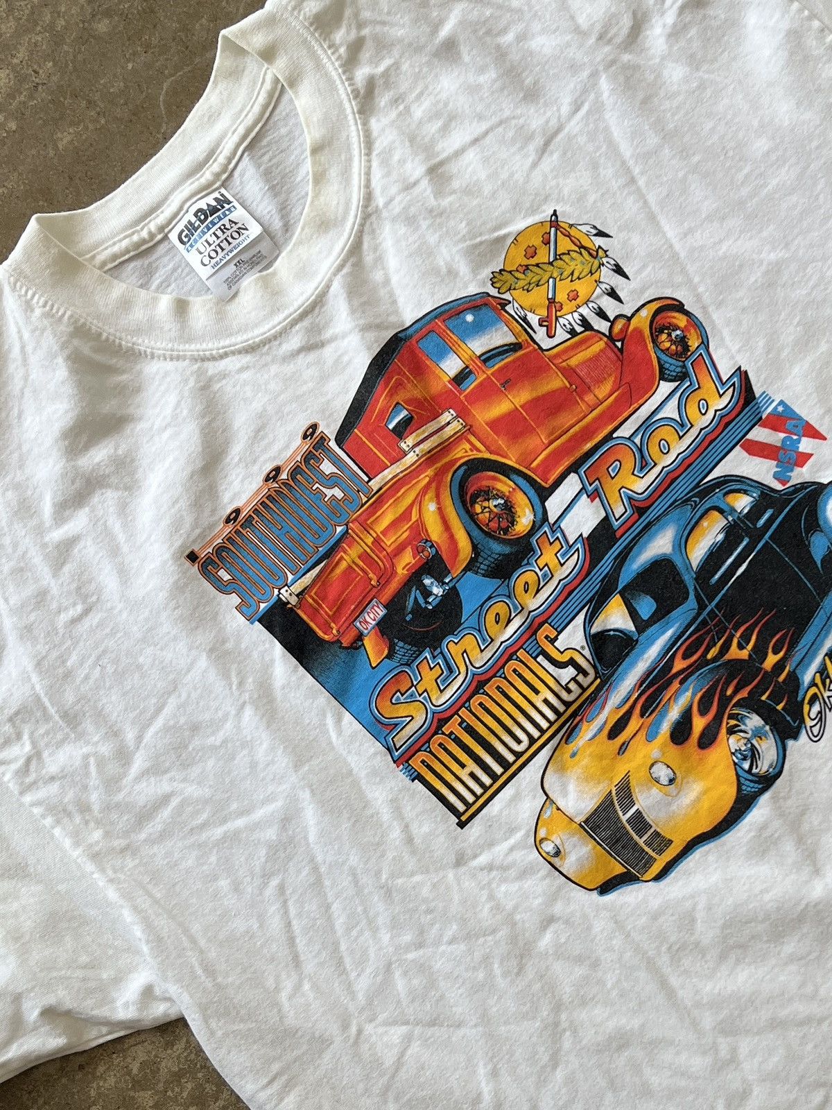 NASCAR Vintage 1999 Street Rod Nationals OKC Racing Tee XXL Size US XXL / EU 58 / 5 - 1 Thumbnail