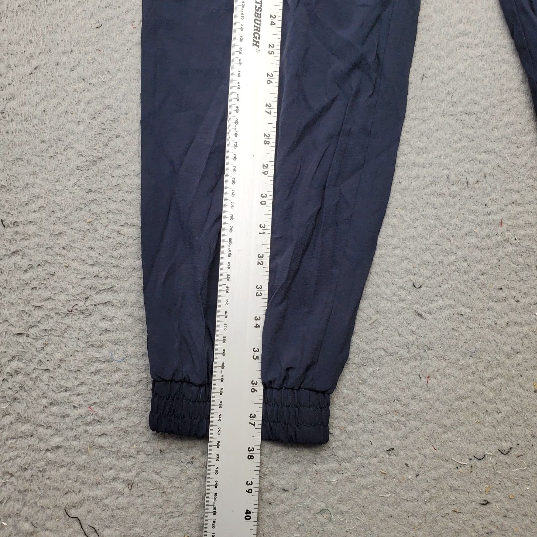 Zara Zara Jogger Pants Womens L Navy Elastic Waist Drawstring Tapered Leg Casual Size 36" / US 14 / IT 50 - 3 Thumbnail