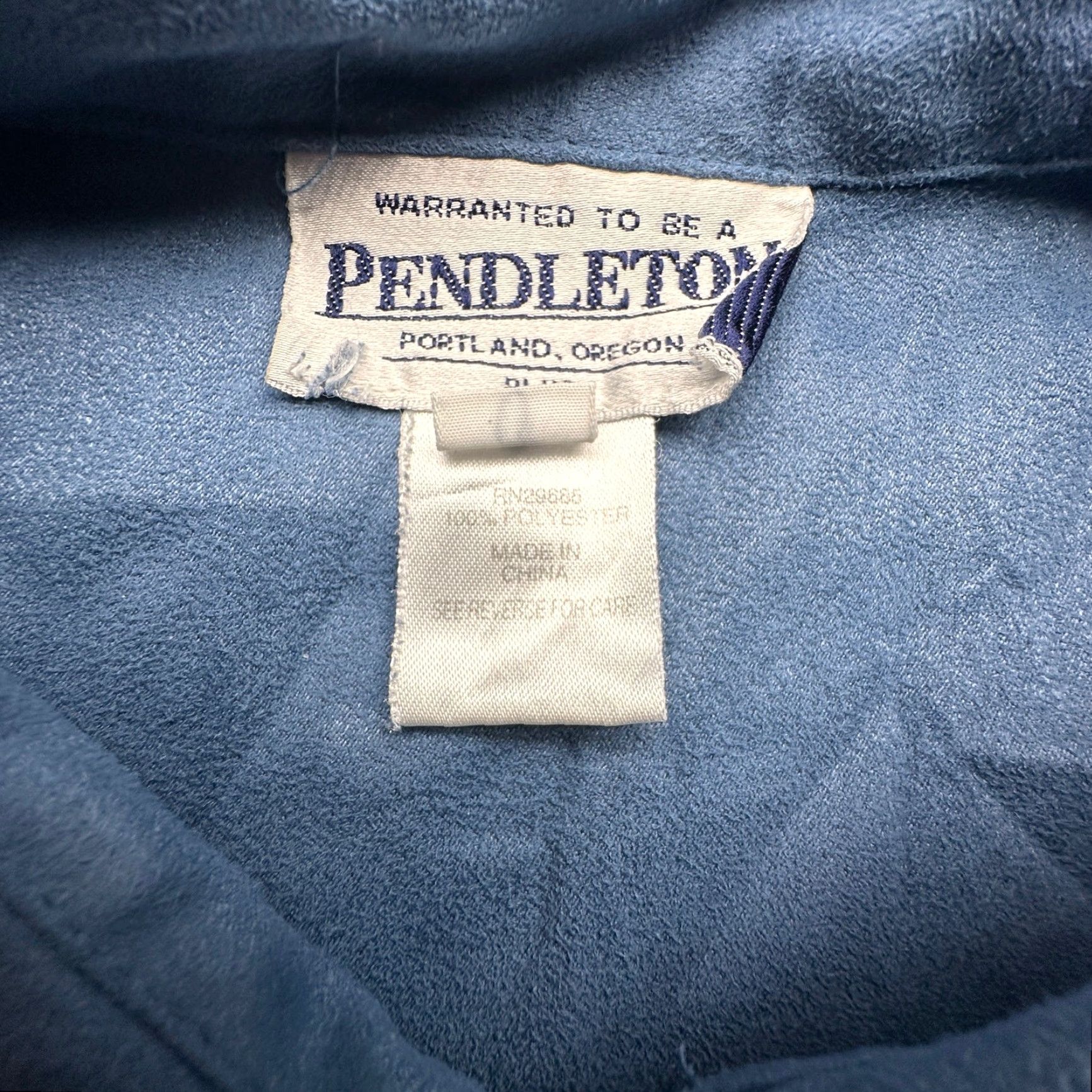 Pendleton VINTAGE Pendleton Shirt Top Womens 1X Plus Long Sleeve Button Up Blue Gray Boho Size XL / US 12-14 / IT 48-50 - 7 Thumbnail
