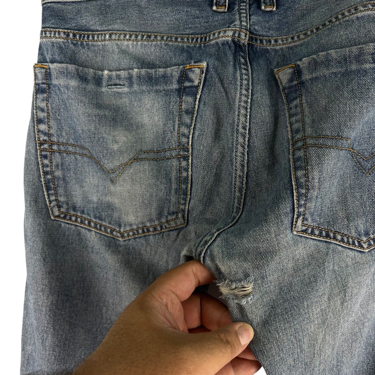 Diesel FLARE BOW CUT DESIGN DENIM JEANS DISTRESSED DIESEL INDUSTRY Size US 36 / EU 52 - 8 Thumbnail