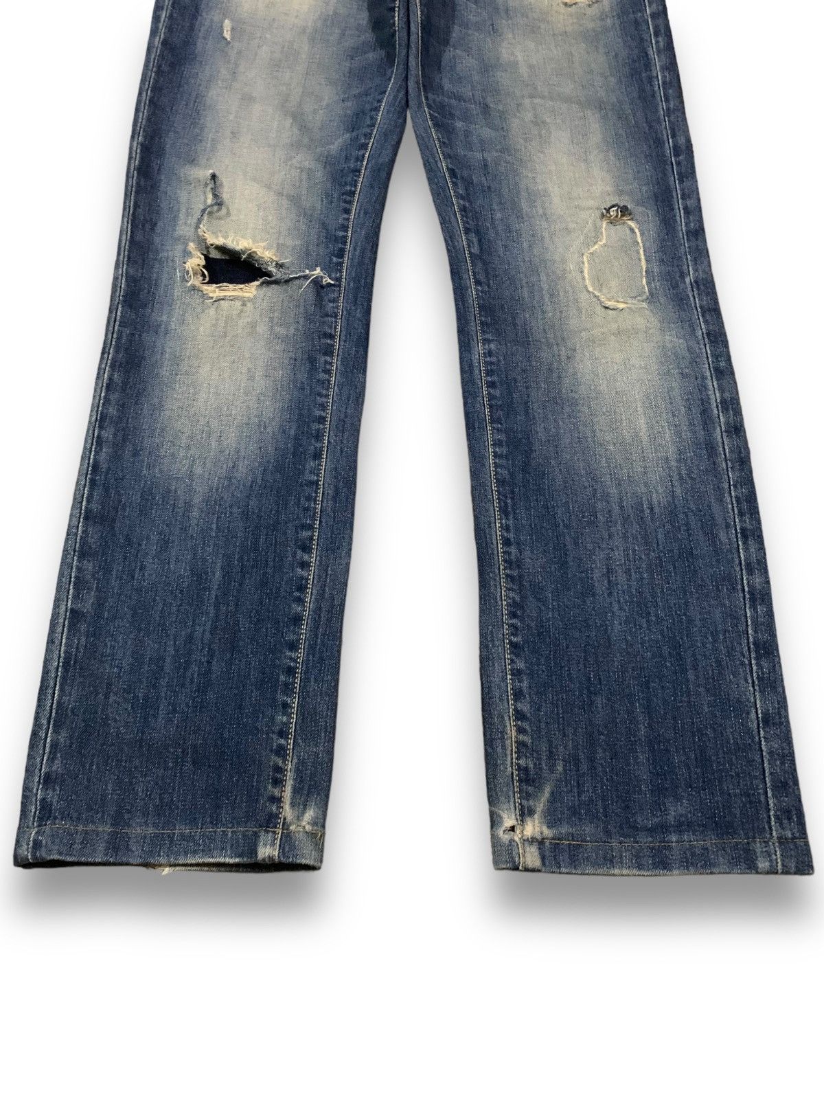Other Y2K Briglia 1949 Slim Fit Patched Distressed Grunge Jeans Size US 30 / EU 46 - 7 Thumbnail