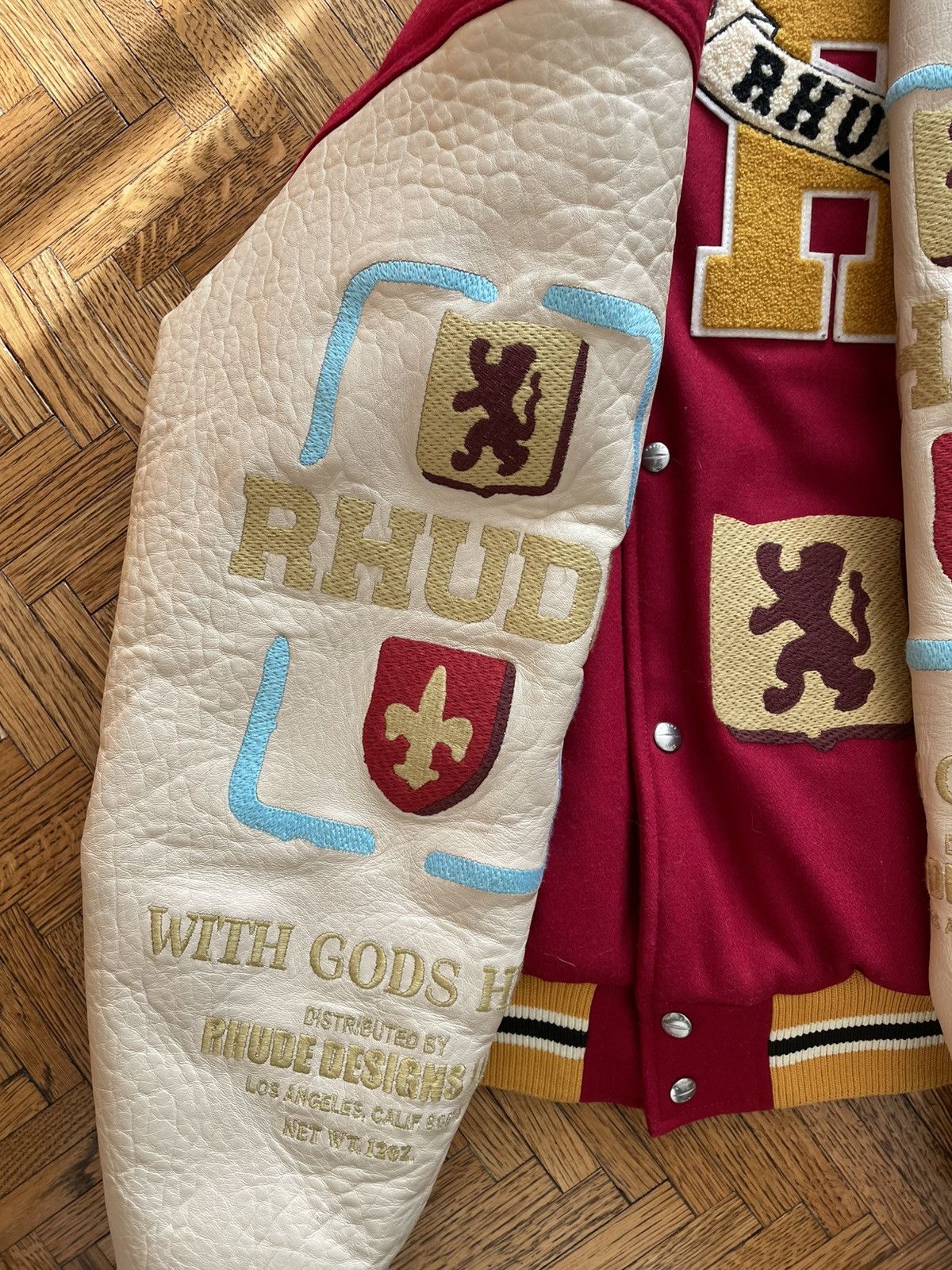 Rhude Rhude Bull Market Embroidered Varsity Jacket Size US XL / EU 56 / 4 - 5 Thumbnail