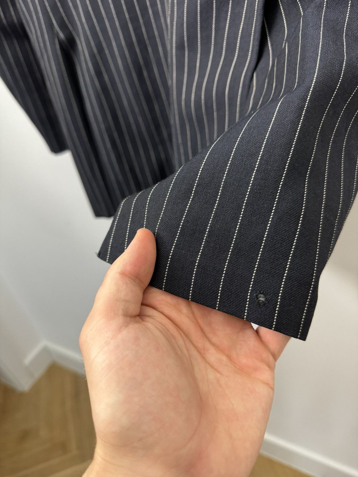 Gucci Gucci Navy Pin-stripe Blazer Vintage Casual Designer Rare Size 50R - 11 Thumbnail