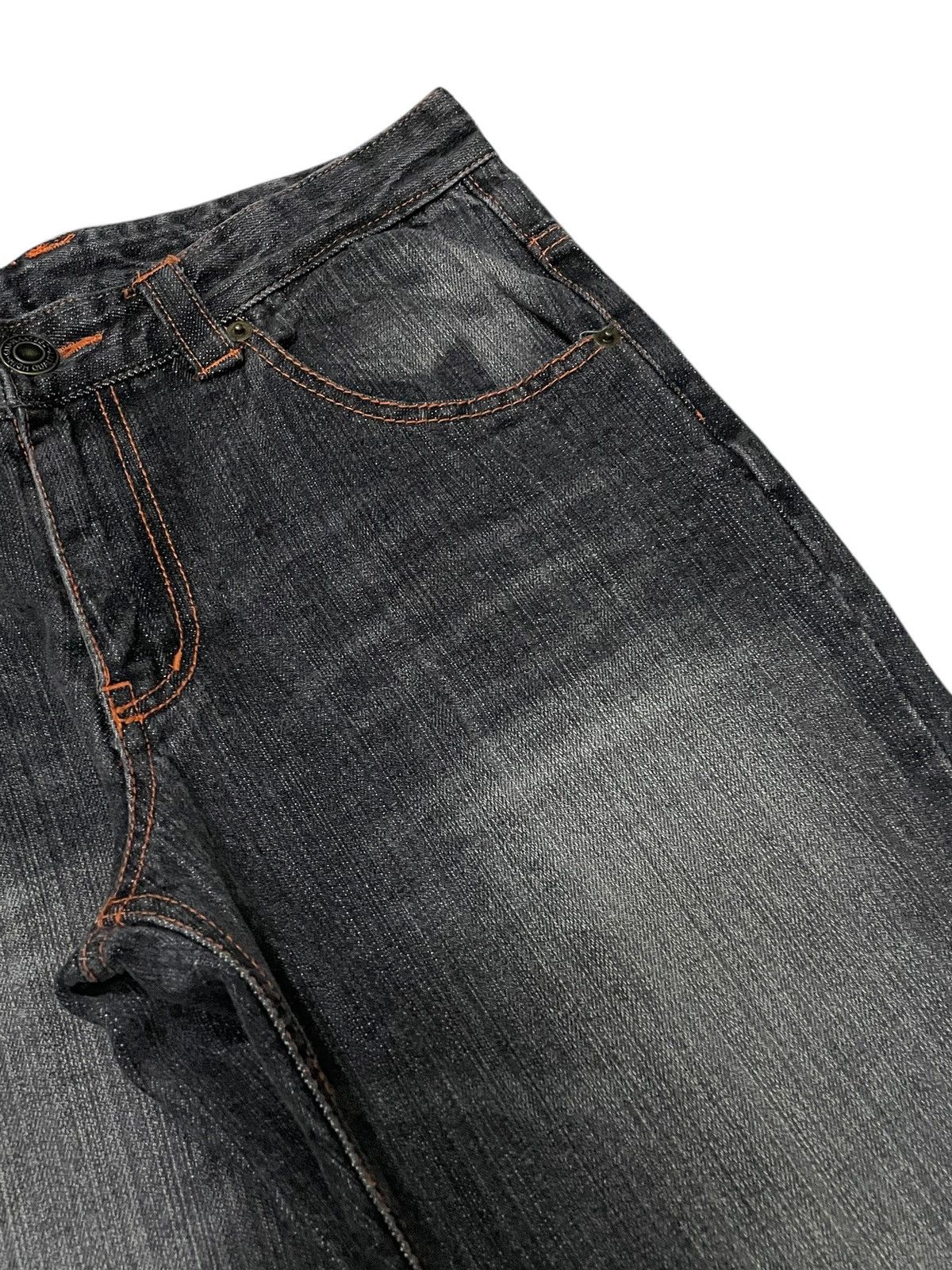 Japanese Brand × Le Grande Bleu (L.G.B.) × Vintage Peace Symbol Japanese Brand Flared Denim Jeans Size US 30 / EU 46 - 17 Thumbnail