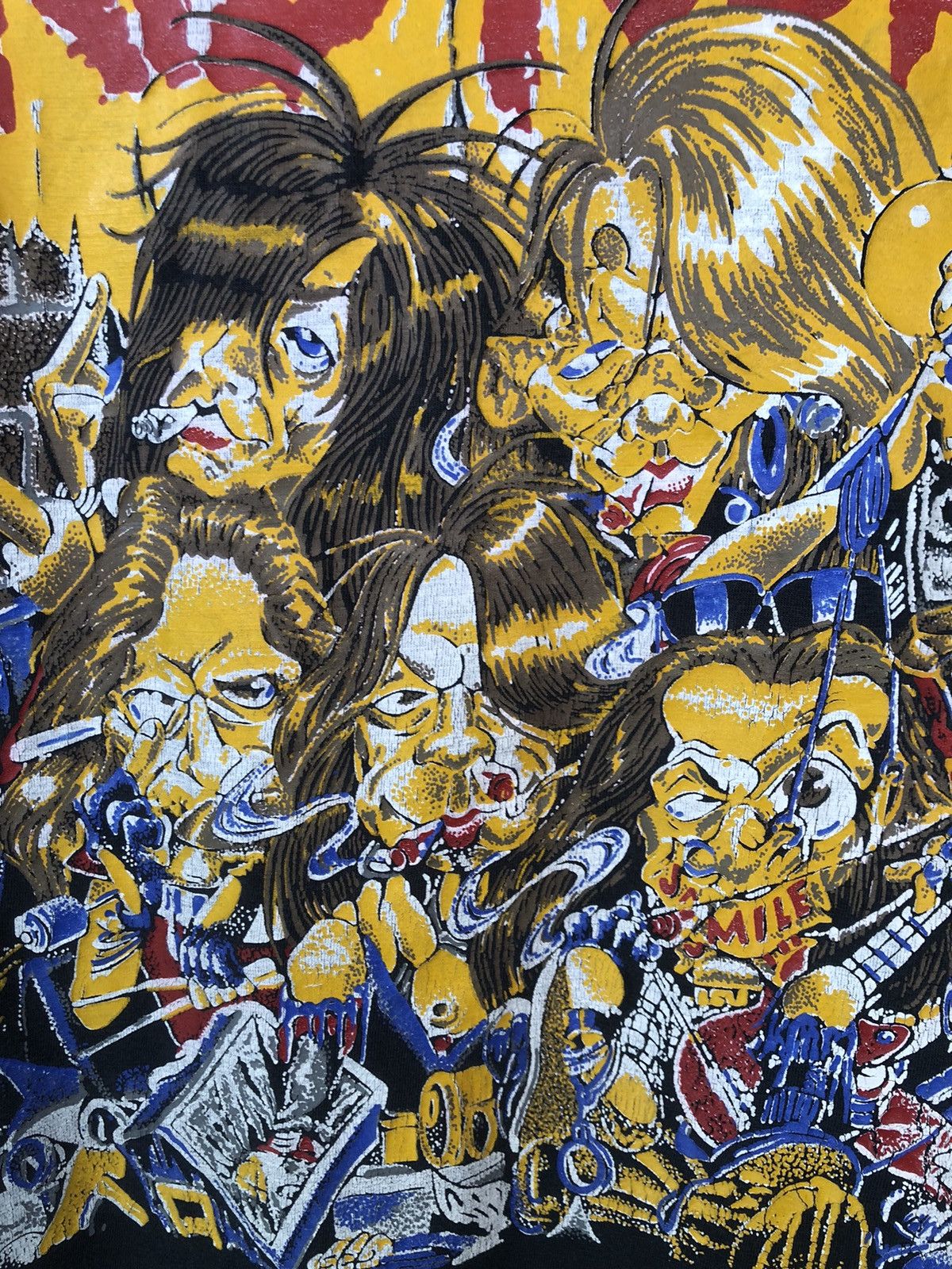 Band Tees × Vintage Vintage 90s SKID ROW Cartoon Artwork Band Tee Size US L / EU 52-54 / 3 - 7 Thumbnail