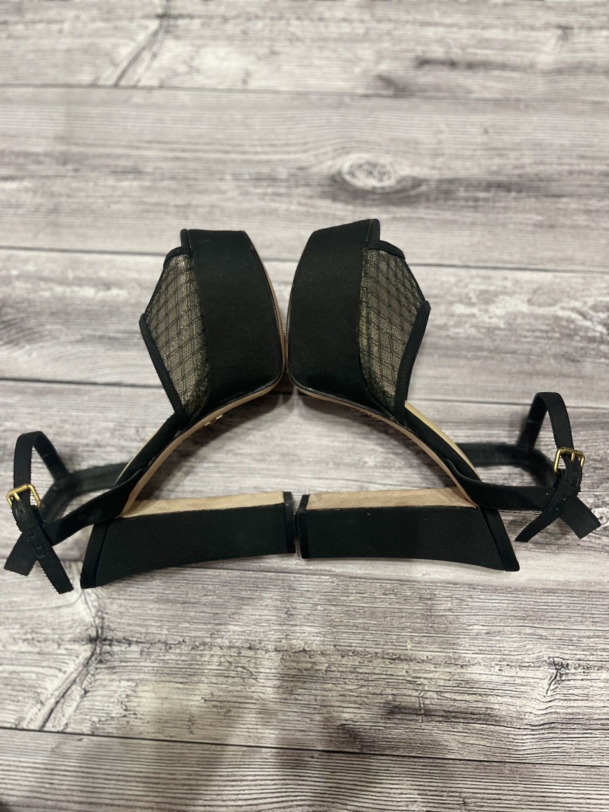 Dior Christian Dior Black Mesh Platform Heels – Size 37D Size US 7 / IT 37 - 6 Thumbnail