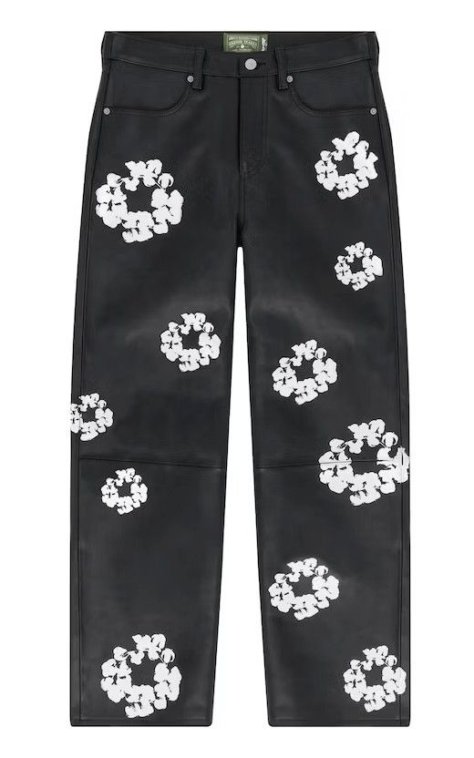 DENIM TEARS x Levi's Leather Cotton Wreath Jeans Black Denim Size US 34 / EU 50 - 1 Preview