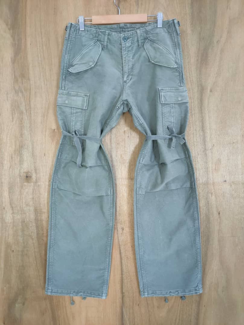 image of Akm Bondage Faded Cargo Pants in Green, Men's (Size 32)