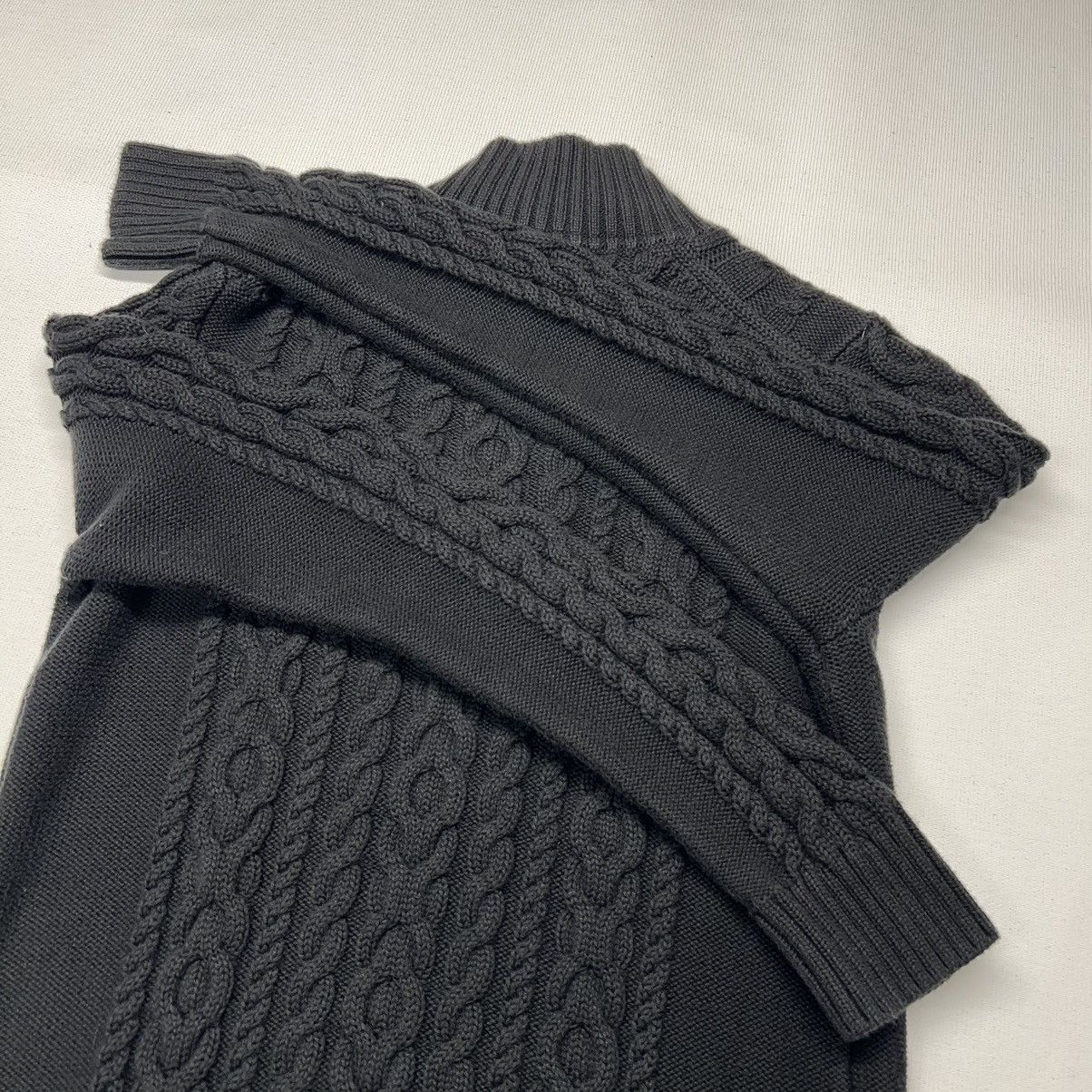 L.L. Bean LL Bean Sweater Black Cable Knit Fill Zip Fisherman Classic Size S / US 4 / IT 40 - 12 Thumbnail