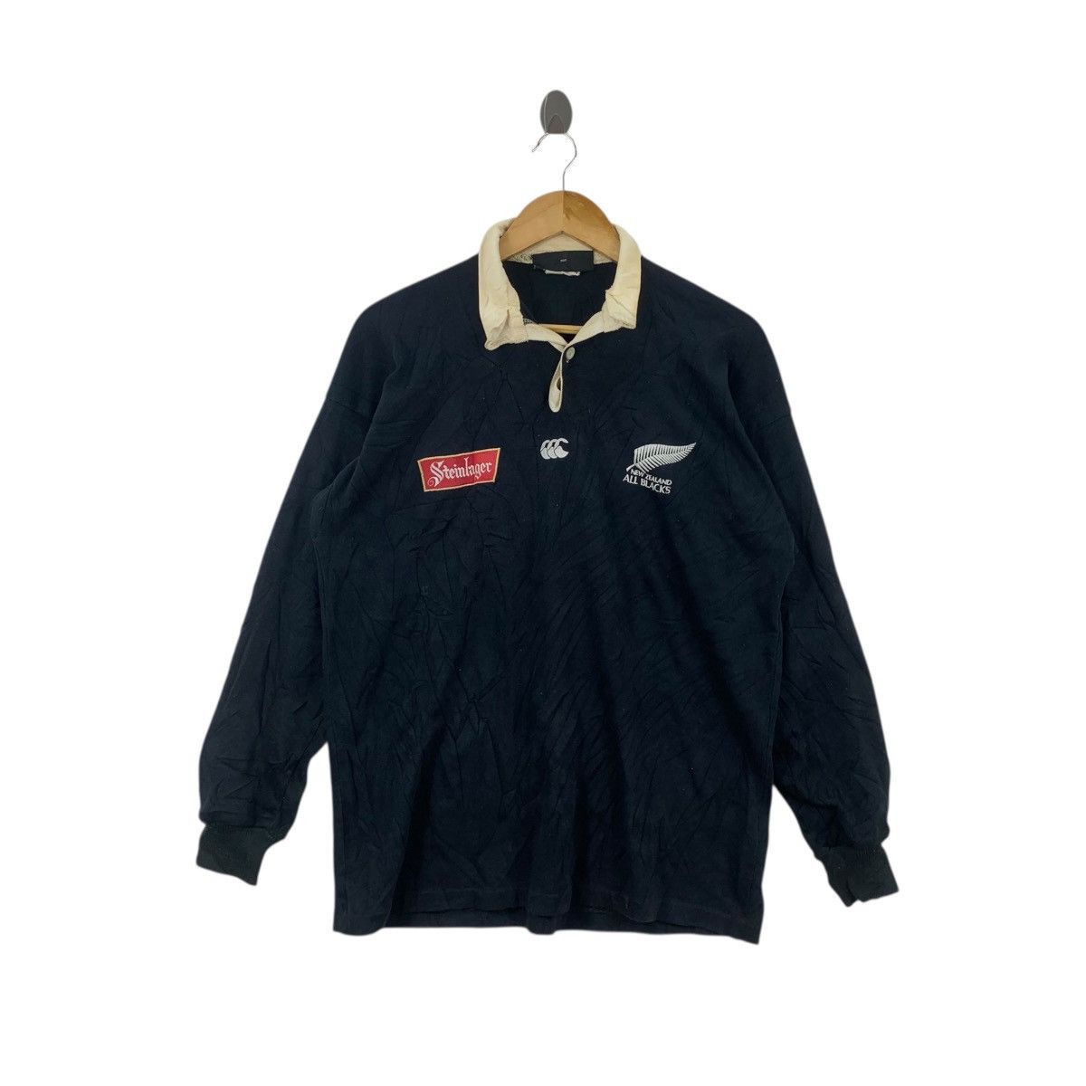 Canterbury of New Zealand Vintage CANTERBURY ALL BLACKS STEINLAGER Rugby Tee Shirt Size US M / EU 48-50 / 2 - 1 Thumbnail