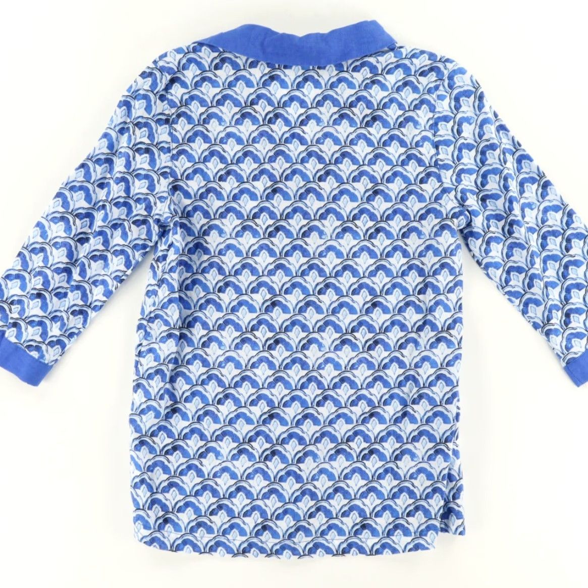 Vintage Sigrid Olsen Geometric Long Sleeve Shirt Blue Women's S Popover Linen Shirt Size S / US 4 / IT 40 - 4 Thumbnail