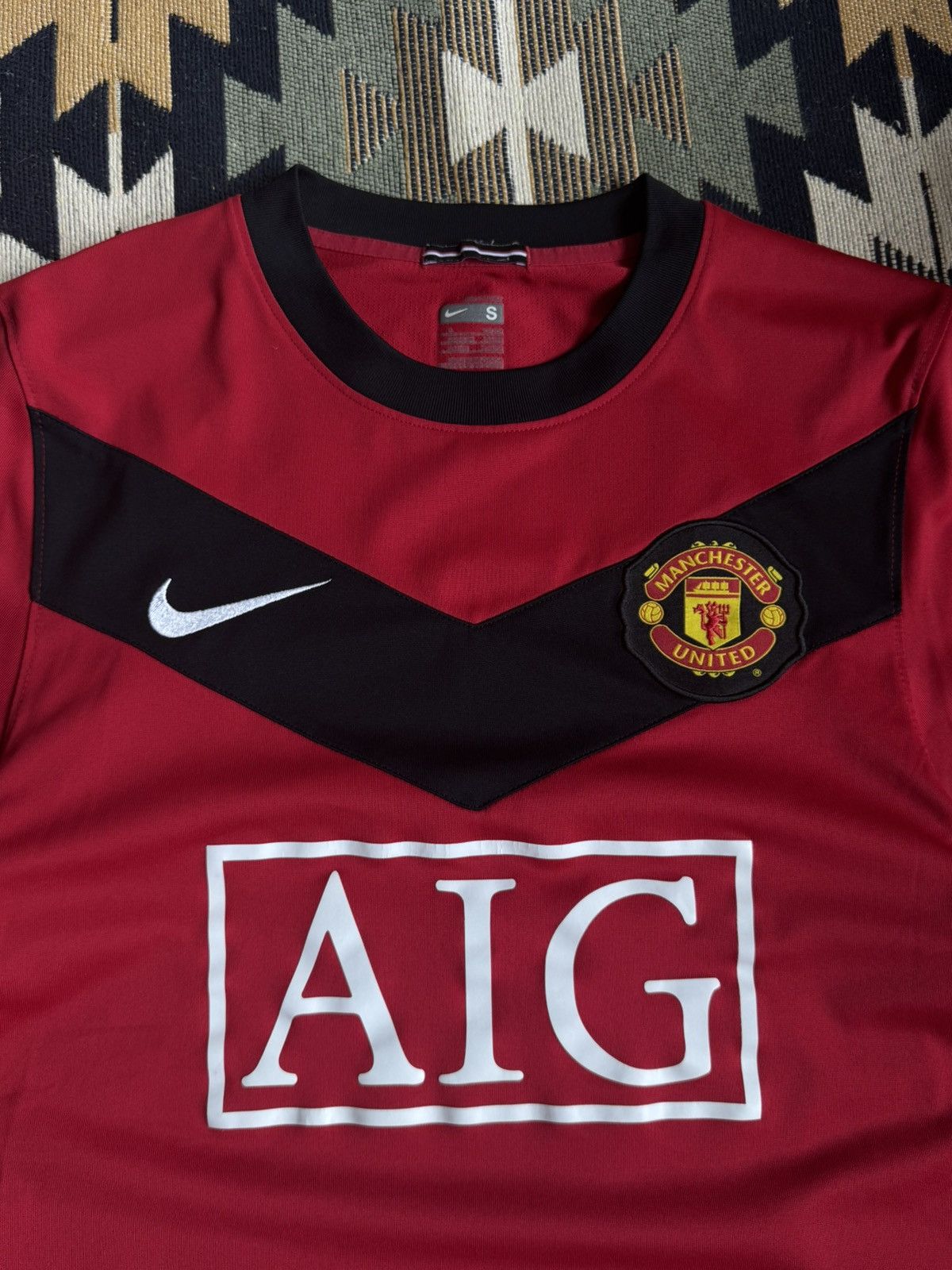 Nike Vintage Nike Manchester United 2009/10 Blockcore Jersey Size US S / EU 44-46 / 1 - 6 Thumbnail