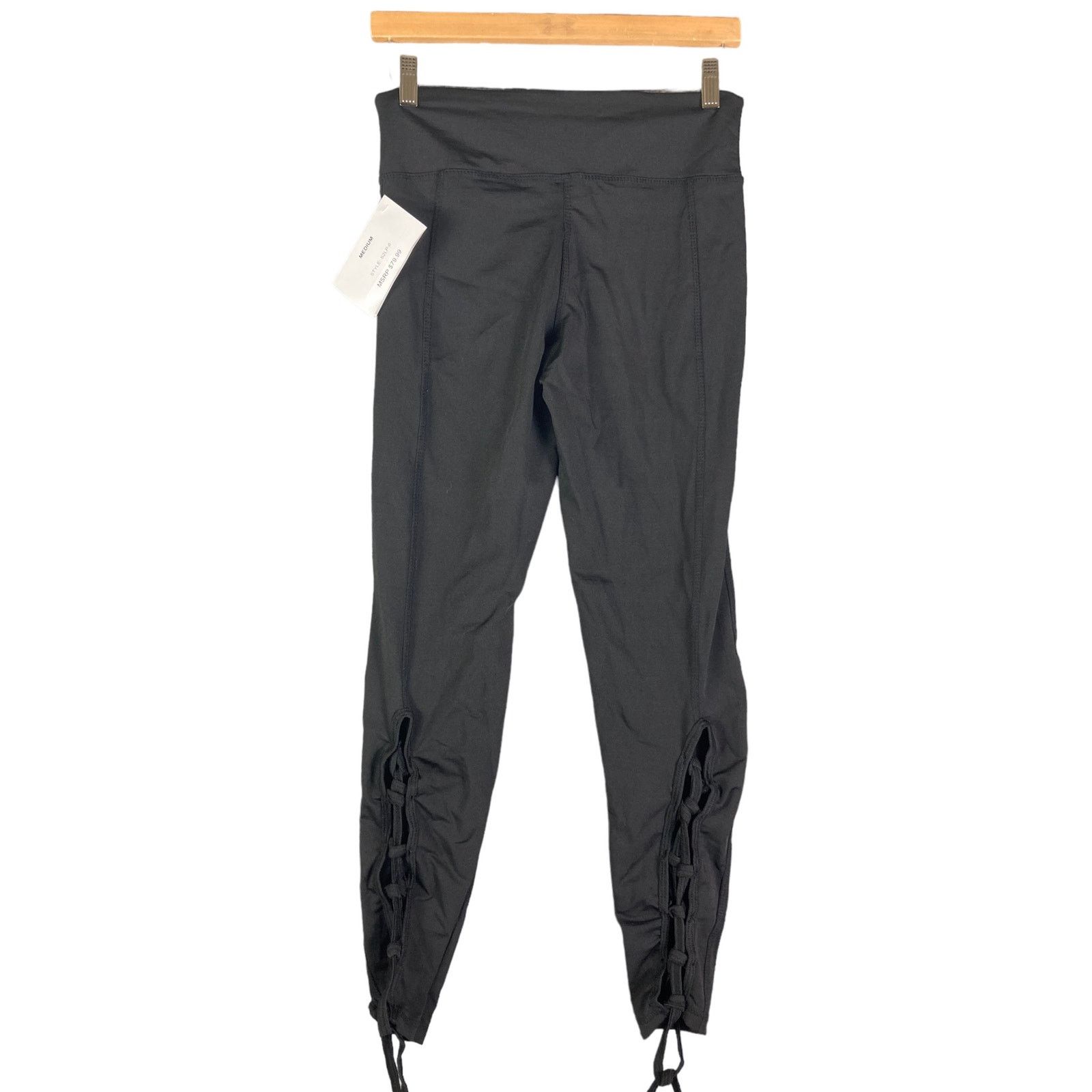 Other Leggings Pants Women Yoga Solid Medium Black New Athletic Size 32" / US 10 / IT 46 - 1 Thumbnail