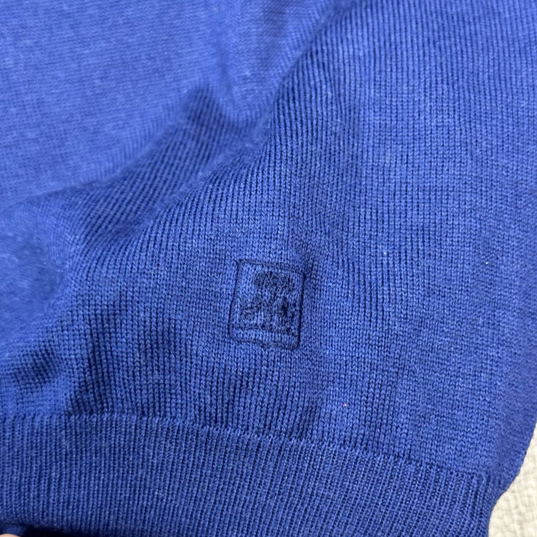 Corneliani CORNELIANI Men's Blue Wool Sweater EU 54 US 44 L Collared Fine Knit Luxury Size US XXL / EU 58 / 5 - 3 Thumbnail