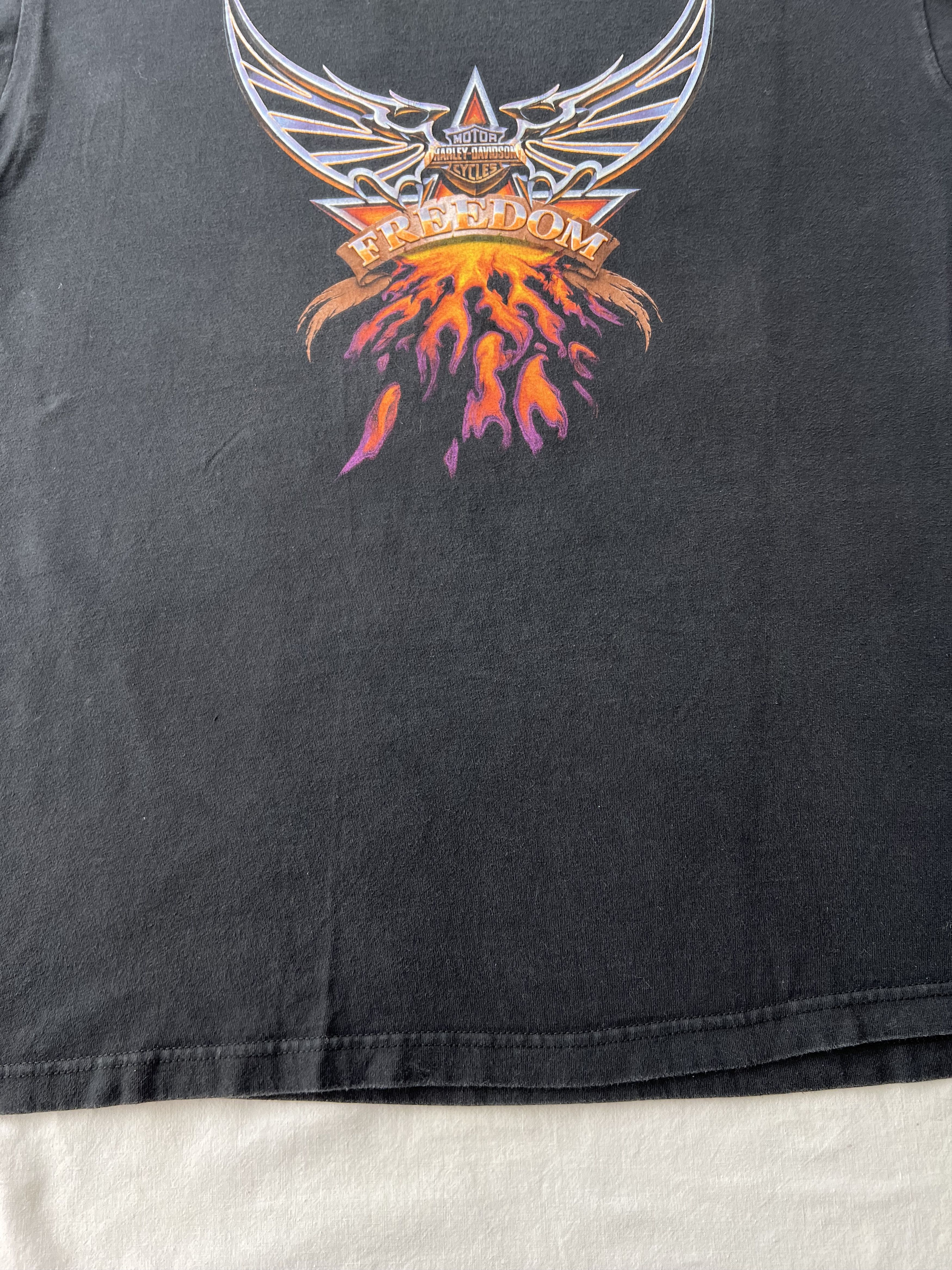 Harley Davidson Vintage 2000s Harley Davidson Fire Flame Freedom Alabama Tee Size US XL / EU 56 / 4 - 9 Thumbnail