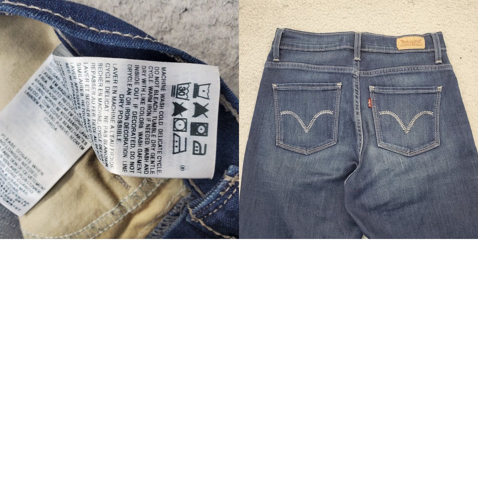 Levi's Levi'S Skinny Jeans Women 4M Blue Denim Perfectly Slimming Faded Arcuate Pocket Size 27" / US 4 / IT 40 - 8 Thumbnail