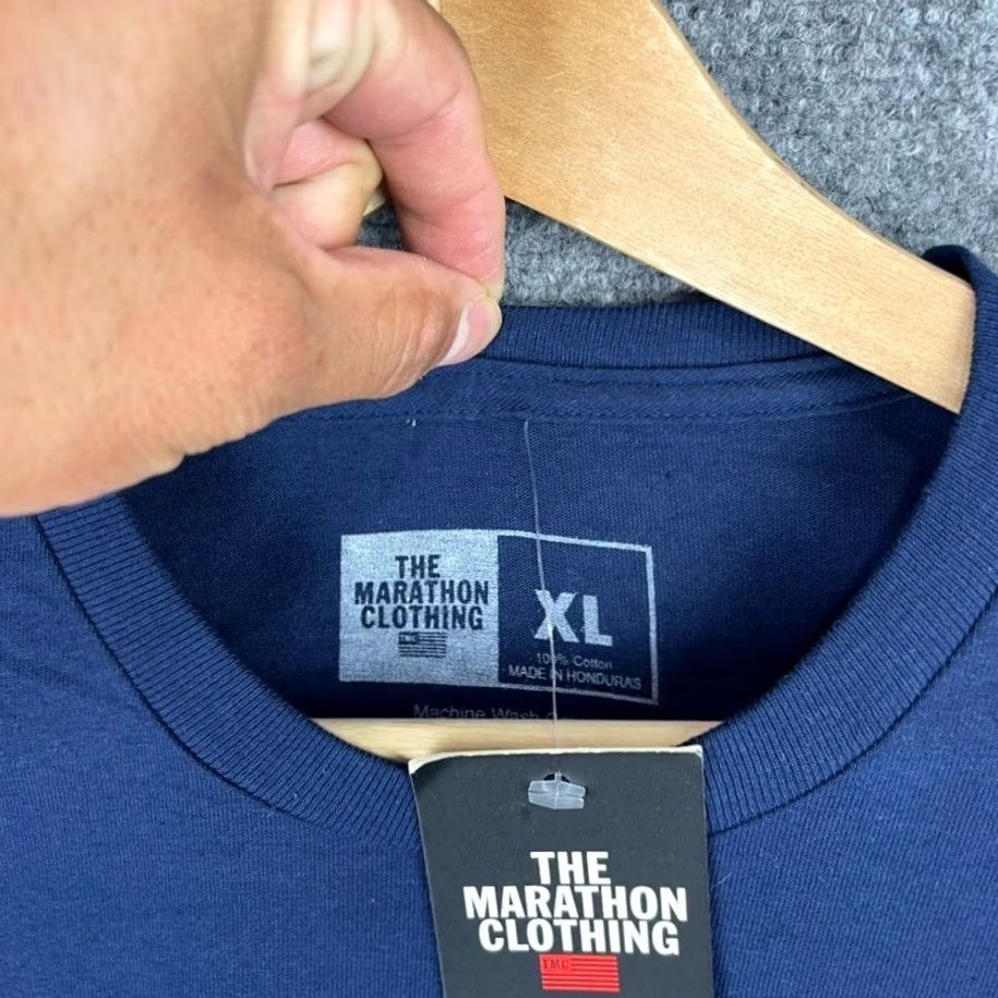Vintage The Marathon Clothing Shirt Mens XL Blue Crenshaw Nipsey Hussle Short Sleeve Shirt Size US XL / EU 56 / 4 - 4 Thumbnail