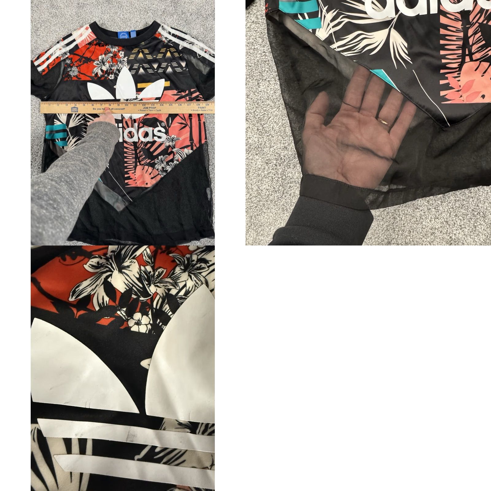 Adidas Adidas Originals Soccer Shirt Womens Sz S Tropical Chiffon Streetwear Retro Edgy Size S / US 4 / IT 40 - 8 Thumbnail