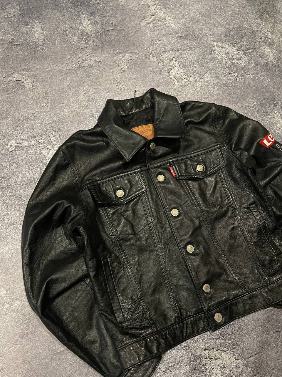 Levi's Vintage Clothing × Vintage Vintage Levi’s Natural Leather Jacket Size S / US 4 / IT 40 - 3 Thumbnail