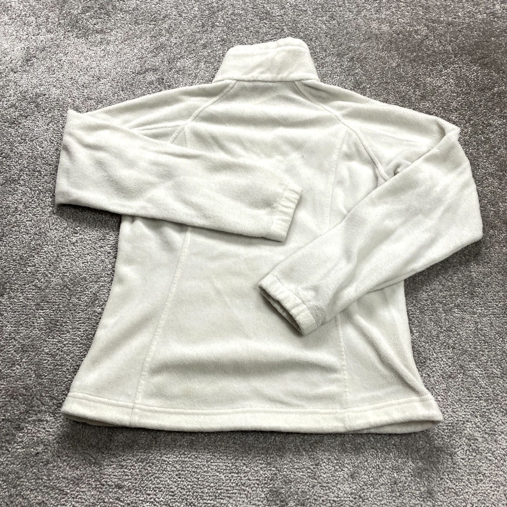 Vintage VINTAGE Columbia Benton Springs Fleece Jacket Women Medium White Full Zip Pockets Hiking Womens Size M / US 6-8 / IT 42-44 - 2 Thumbnail