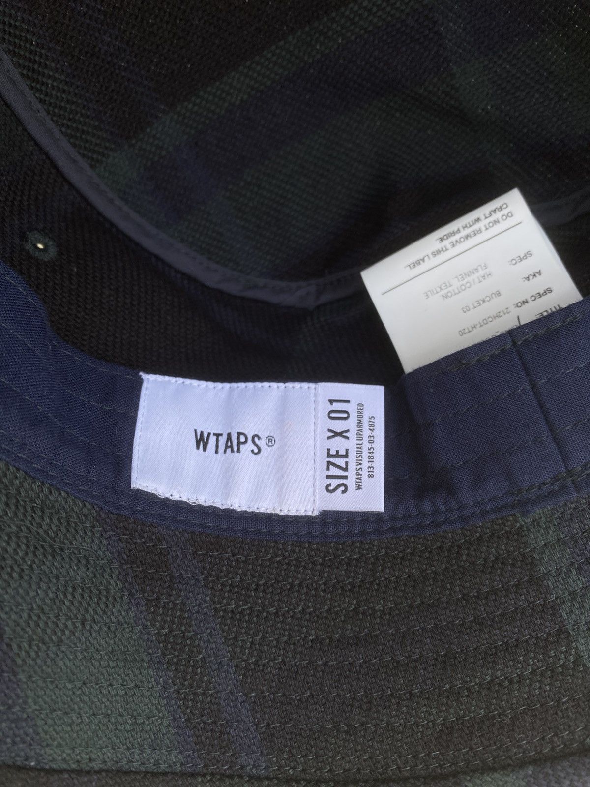 Wtaps Rare WTAPS Checkered Design Cotton Bucket Hat Size ONE SIZE - 16 Thumbnail