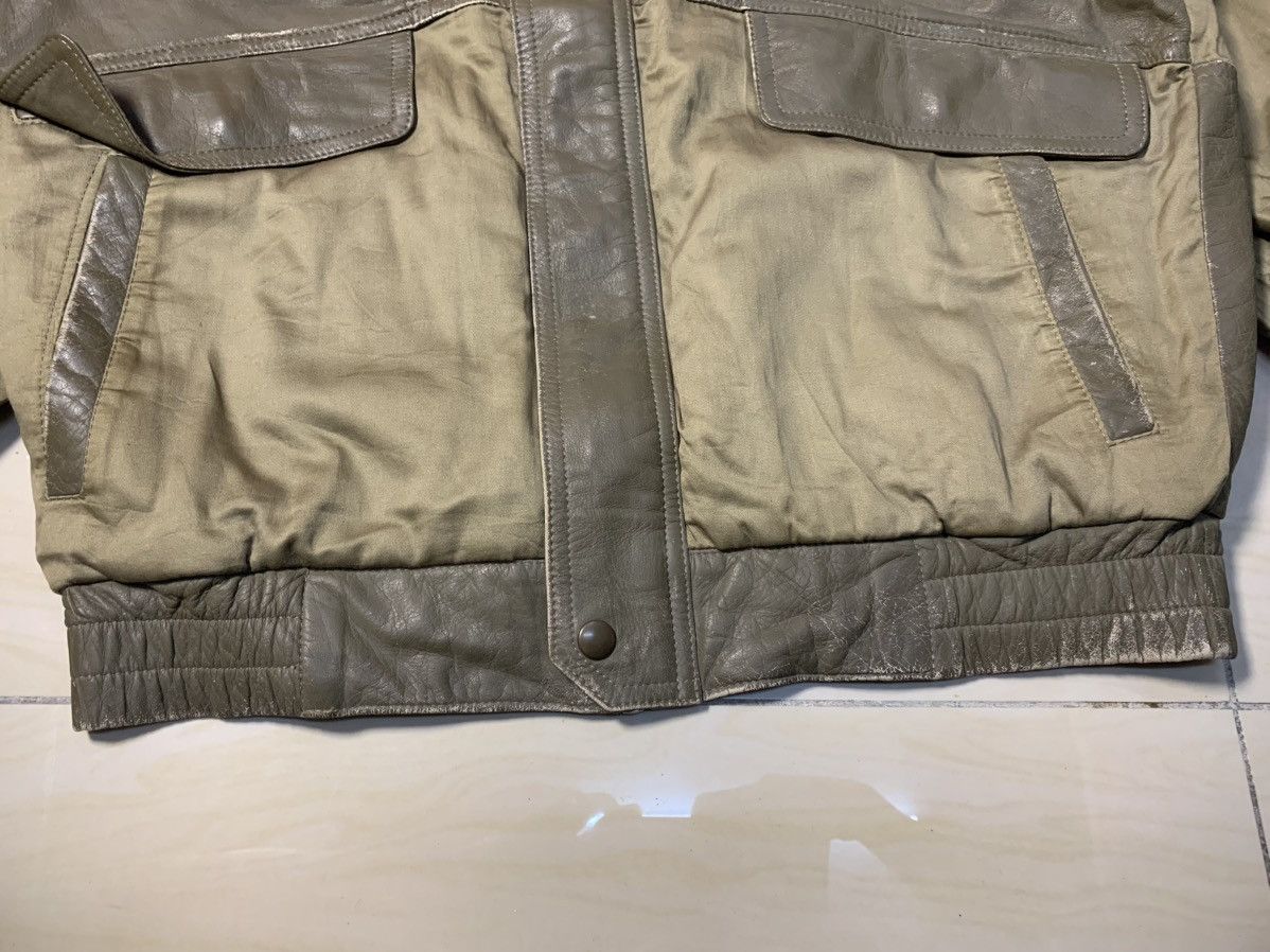 Japanese Brand RARE ORB BY MIZUNO COW LEATHER X COTTON JACKET RARE DESIGN Size US M / EU 48-50 / 2 - 9 Thumbnail