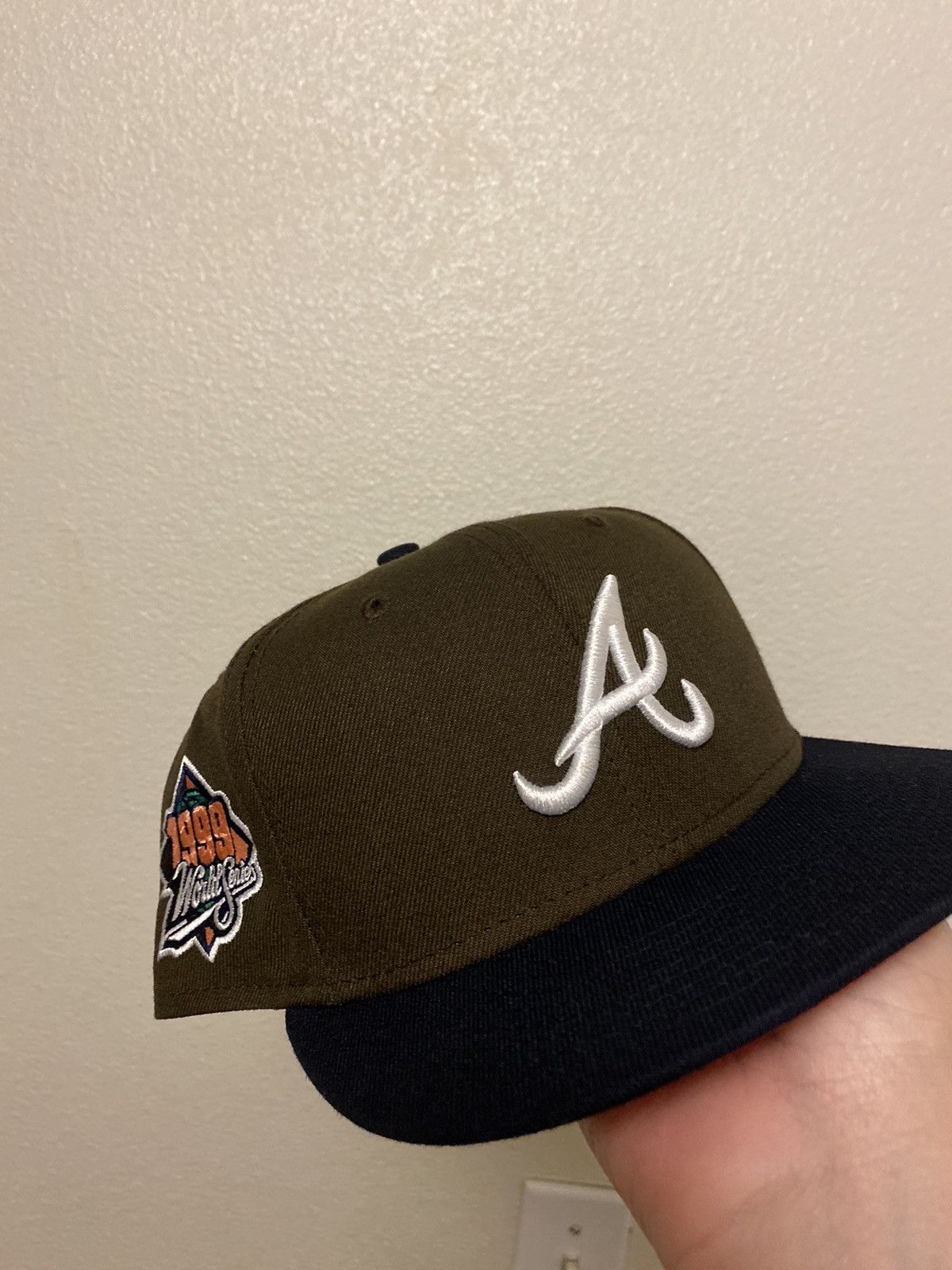 image of Hat Club Noho Shock Drop Atlanta Braves Red Clay 7 3/4 in Brown, Men's