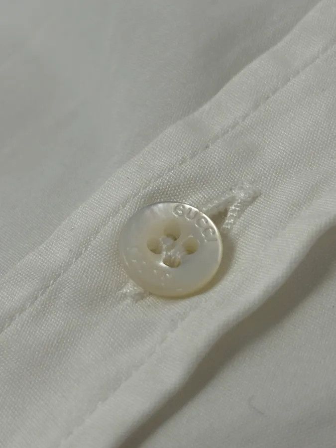 Gucci SS2013 Gucci White Signature Logo Shirt Size US M / EU 48-50 / 2 - 8 Thumbnail