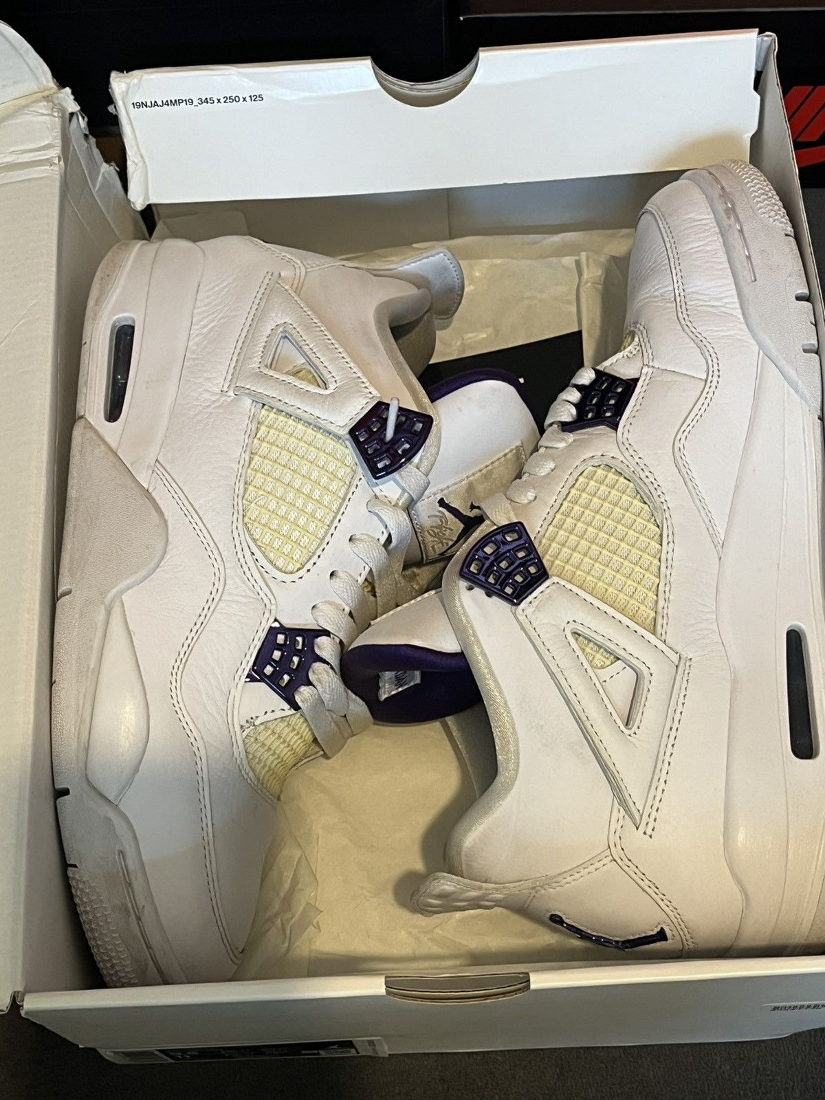 Jordan Brand Air Jordan 4 Retro 'Purple Metallic' Size US 9.5 / EU 42-43 - 10 Thumbnail