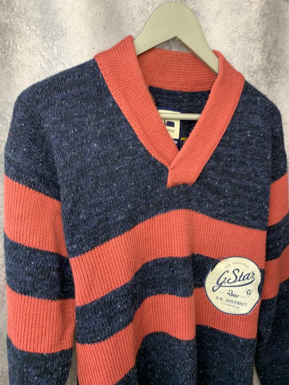 G-Star G-Star Raw Striped Wool V-Neck Sweater size M Size US M / EU 48-50 / 2 - 4 Thumbnail