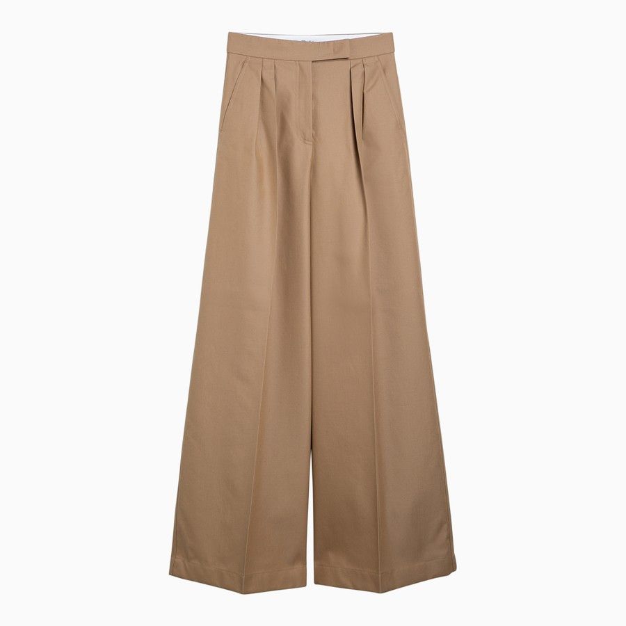 Max Mara o1d2blof0824 Cotton Trousers in Brown Size 30" / US 8 / IT 44 - 1 Thumbnail