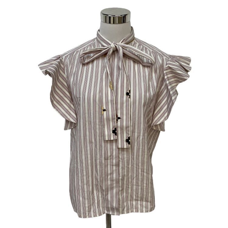 Louis Vuitton Louis Vuitton Striped Tie Neck Blouse Size 38 Size XS / US 0-2 / IT 36-38 - 1 Thumbnail