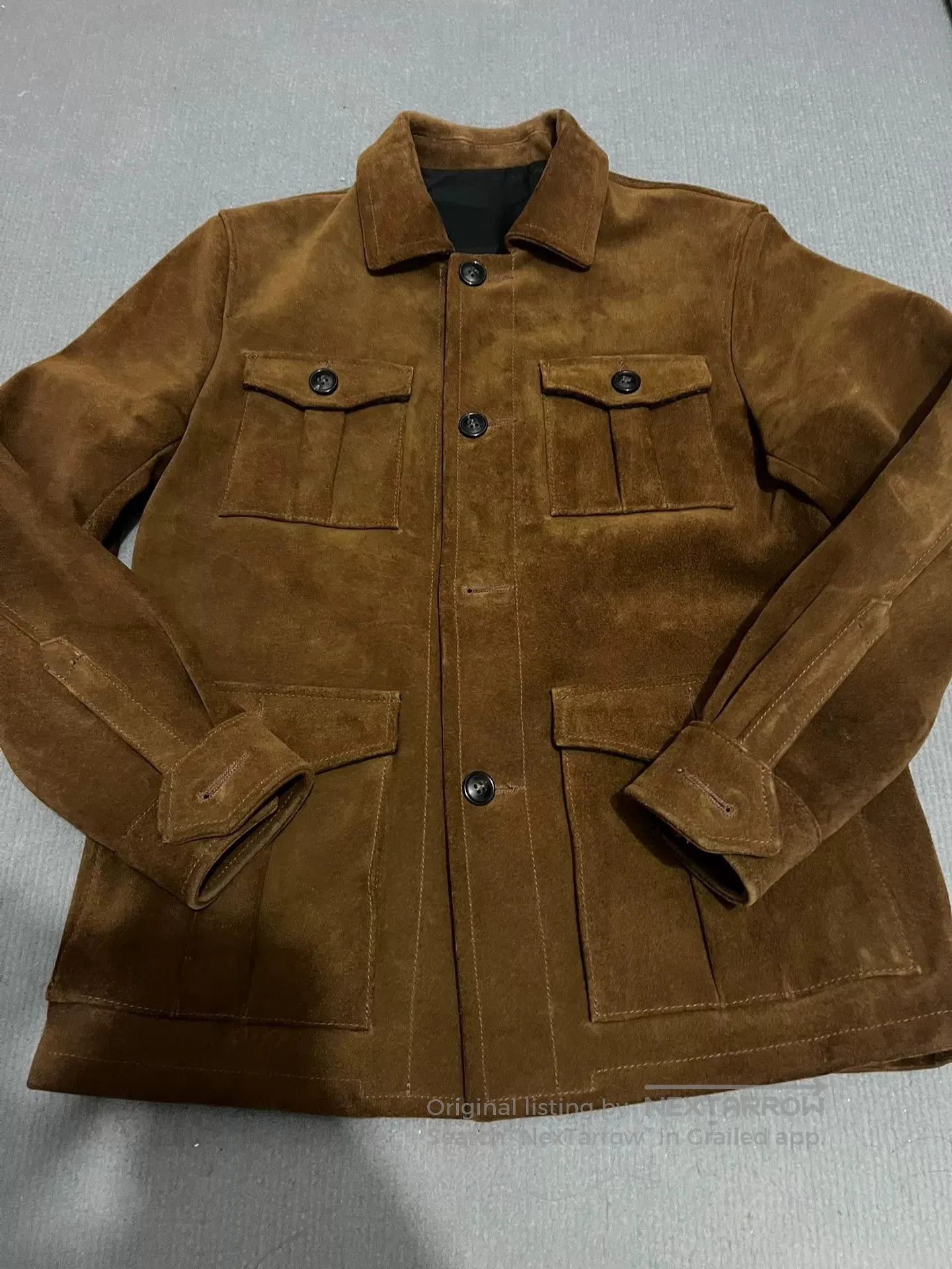 Vintage Classic Brown Suede Work Jacket. Size US M / EU 48-50 / 2 - 9 Thumbnail