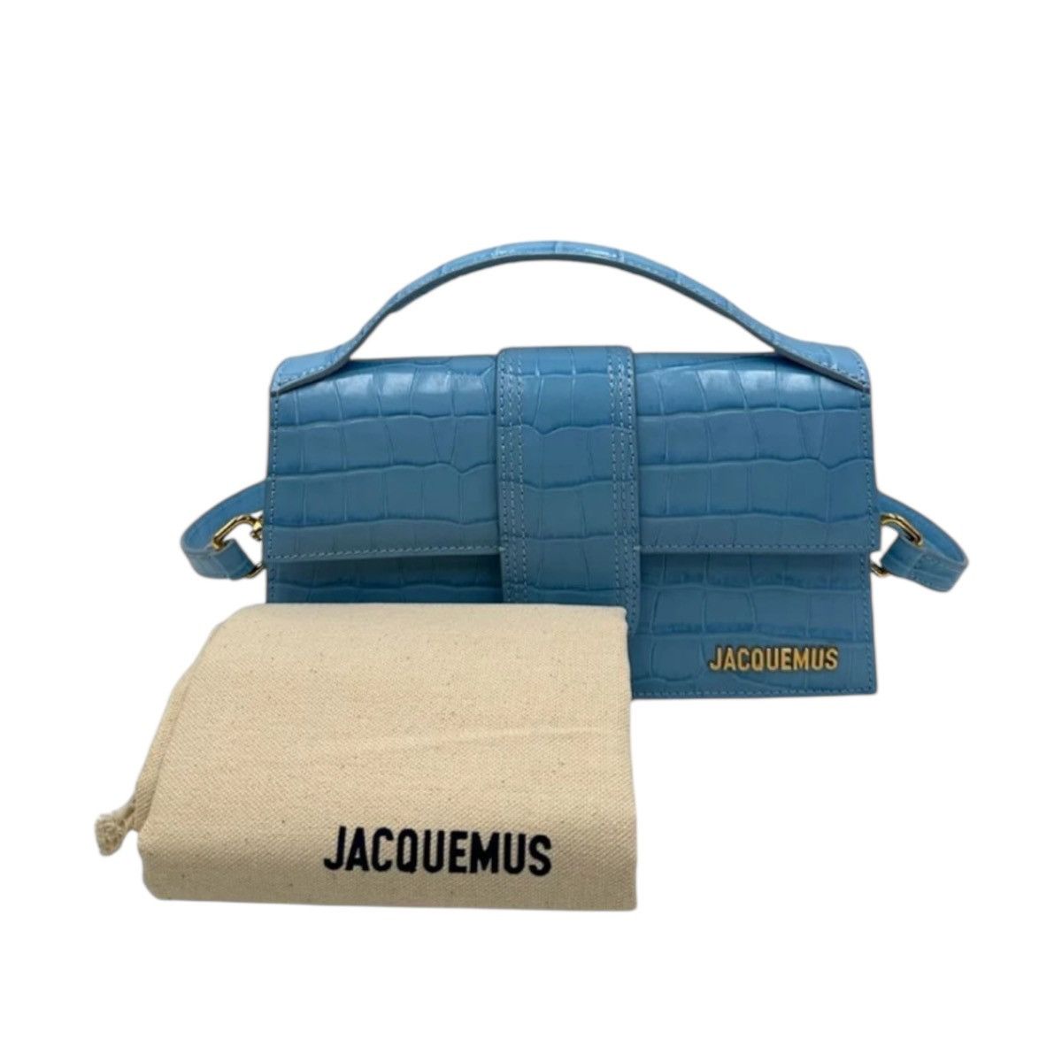 Jacquemus Jacquemus Le Grand Bambino Light Blue Croco Size ONE SIZE - 4 Thumbnail