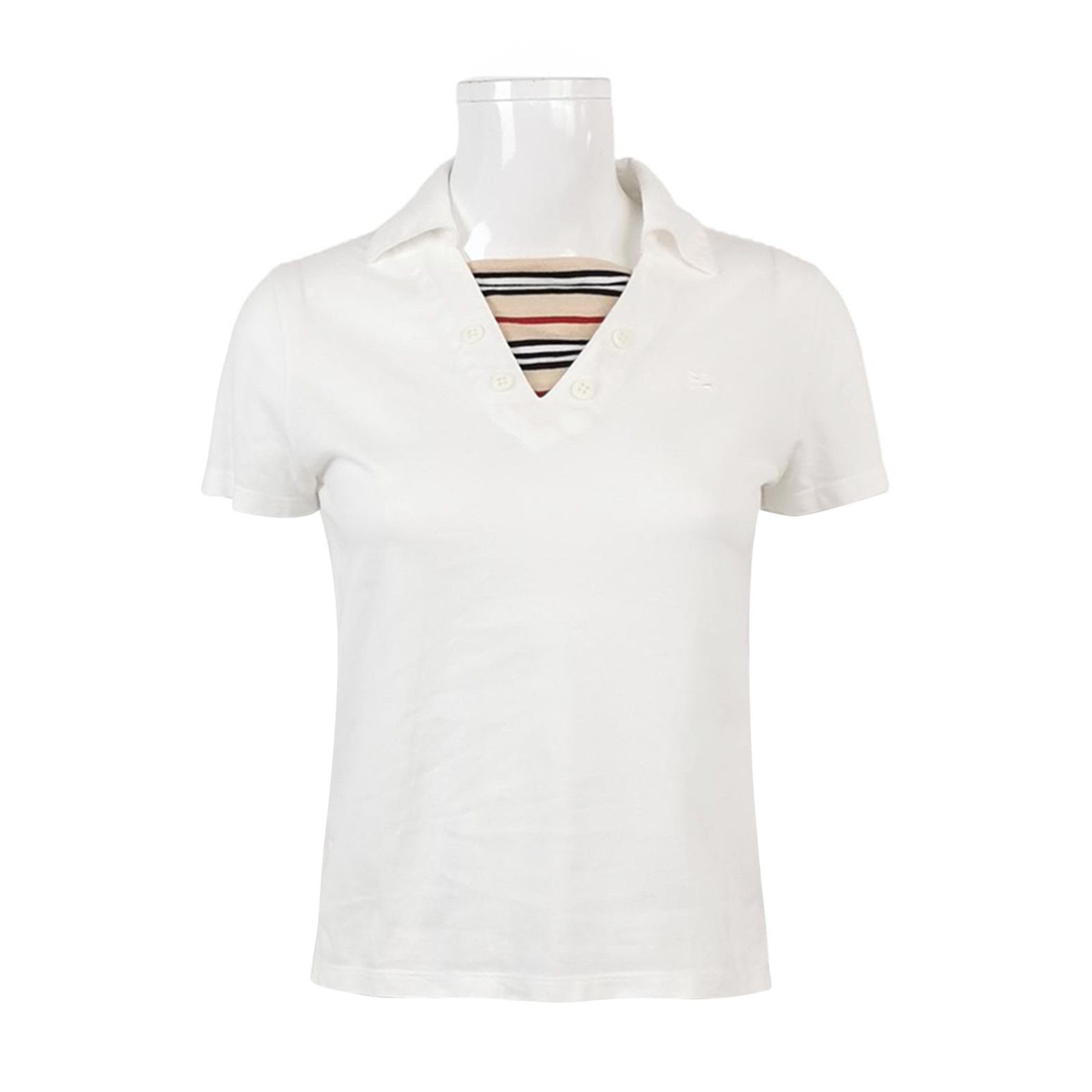Burberry Burberry London Color-Block Striped Polo T-Shirt 0079 Size US S / EU 44-46 / 1 - 1 Thumbnail