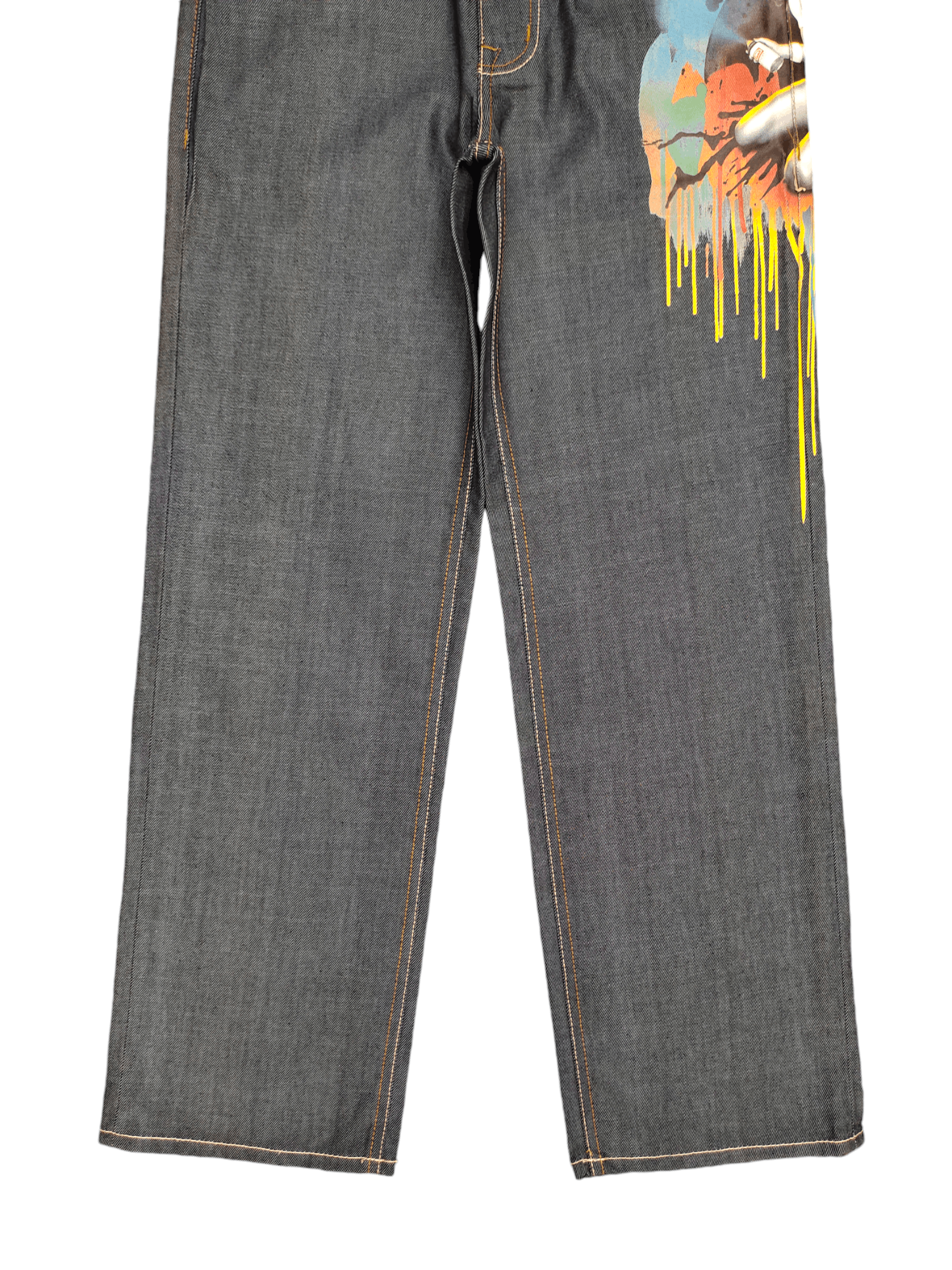 Ecko Unltd. Vintage Y2k Ecko Naked Girl Graffiti Print Baggy Denim Jeans Size US 30 / EU 46 - 6 Thumbnail